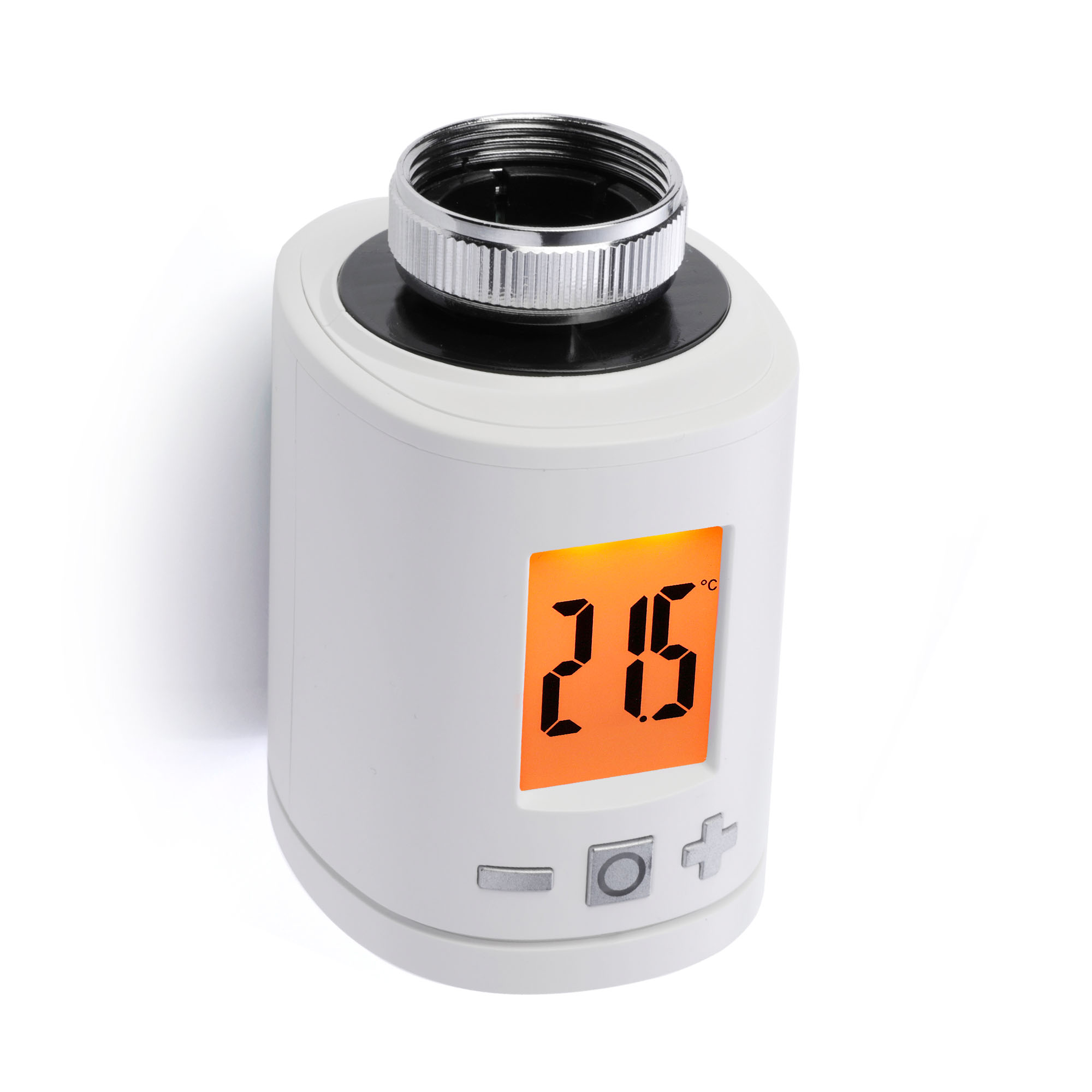 Digitales Thermostat mit Display und Bedienelementen zur Temperaturregelung