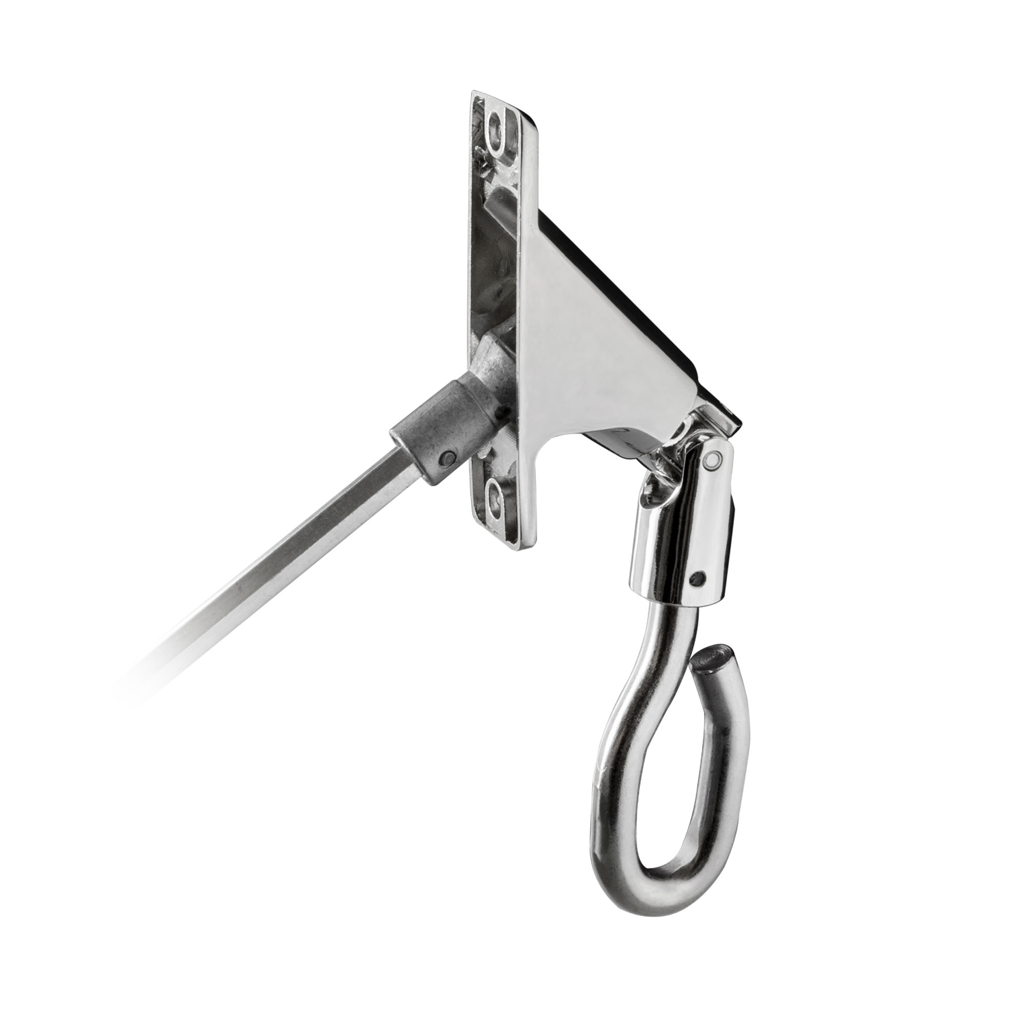 Gelenkkurbelöse mit Haken und Wandhalterung zur flexiblen Befestigung und Bewegung von Objekten