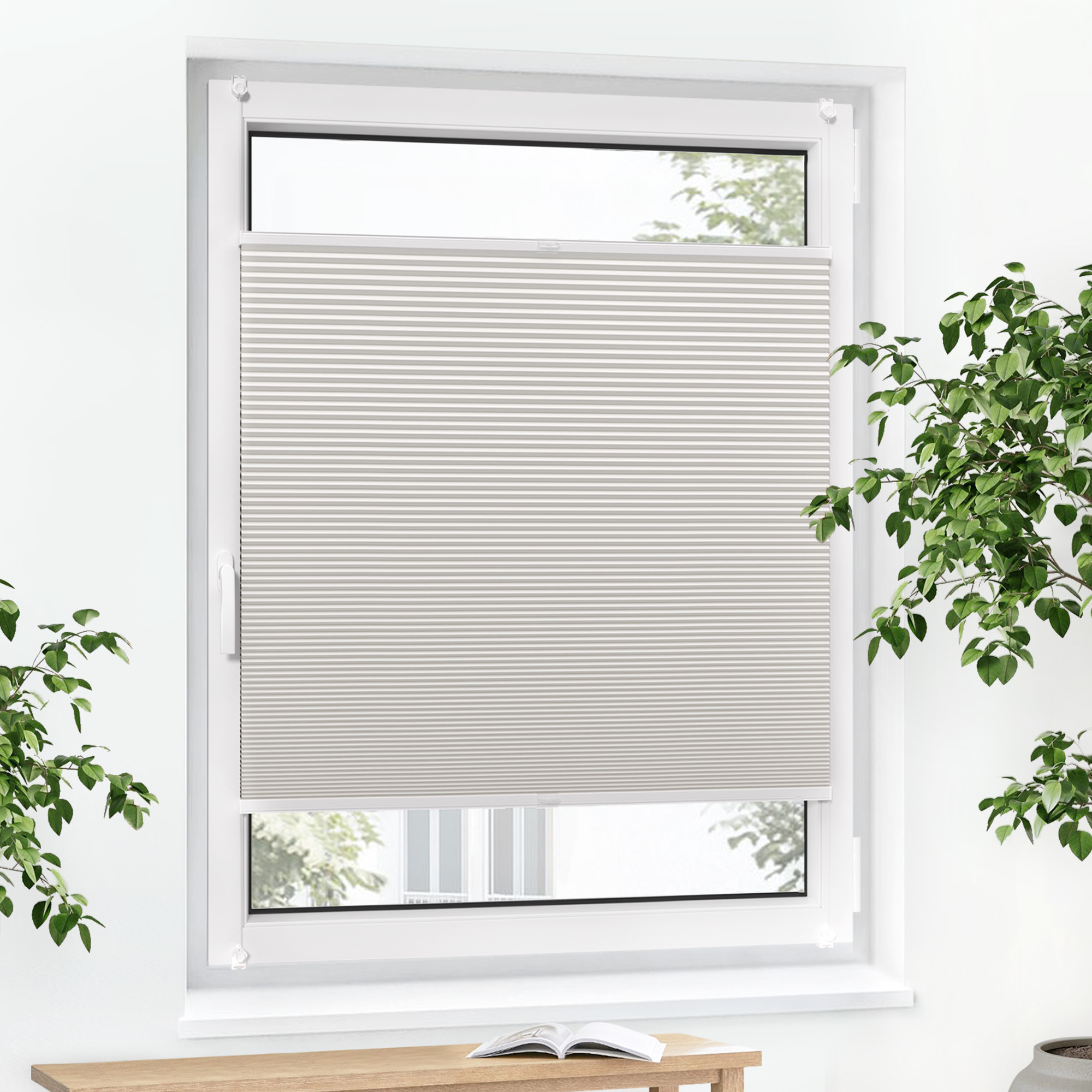 Pure Wabenplissee | verdunkelnd, 105 x 100 cm, beige