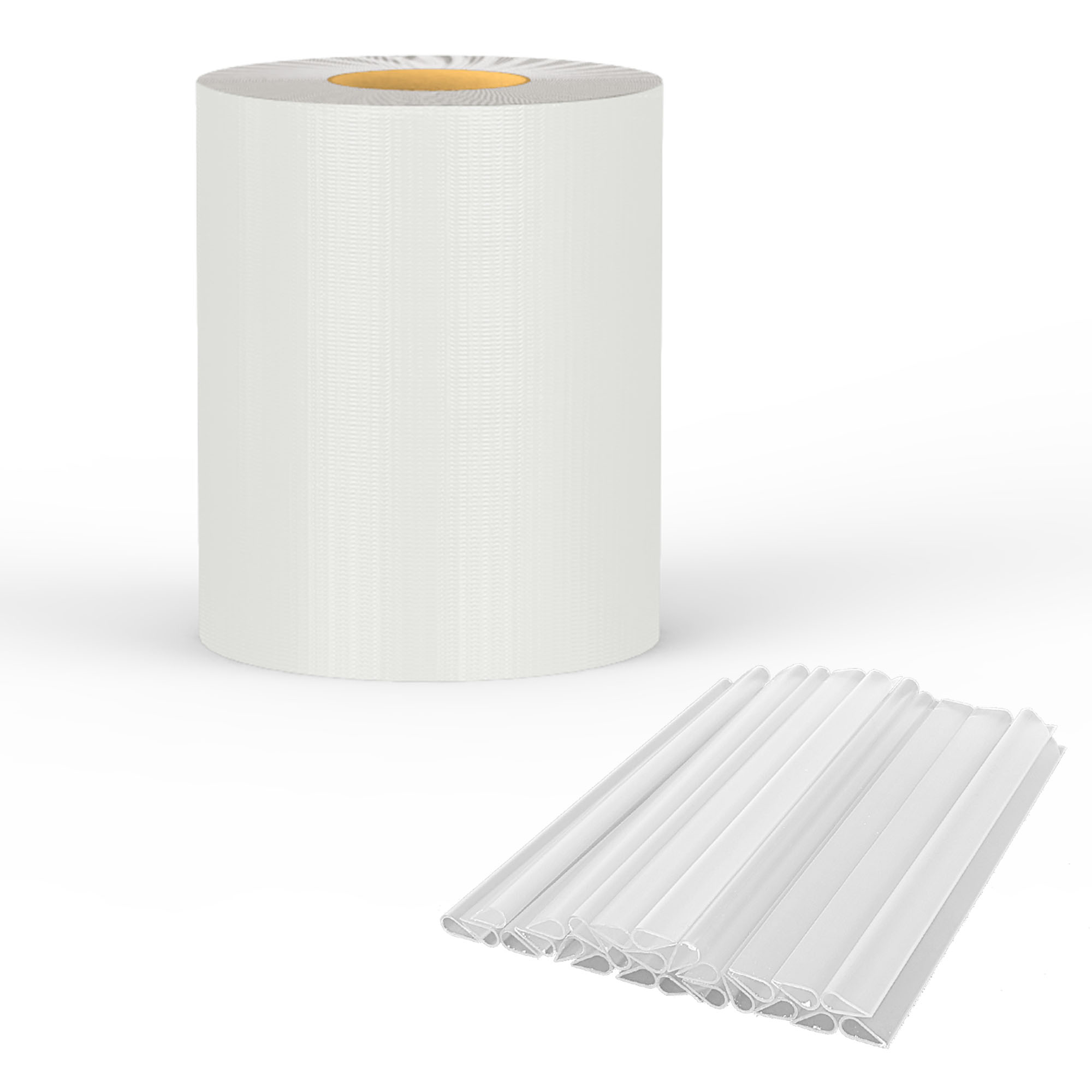 Rolle mit PVC-Sichtschutzstreifen für Zäune und Sichtschutzanwendungen