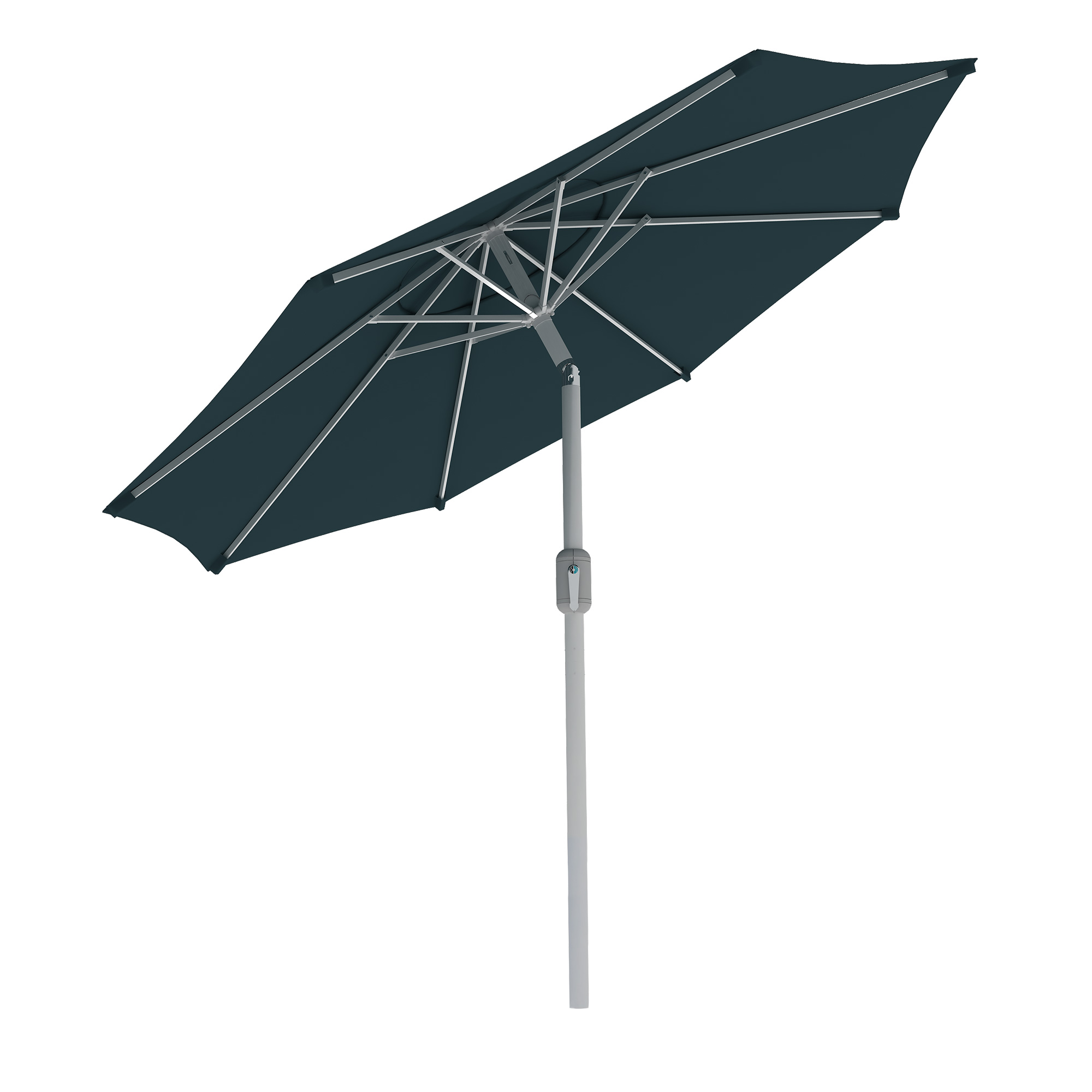 Ombrellone Interpara | 3,5 m, rotondo, verde | struttura, bianco