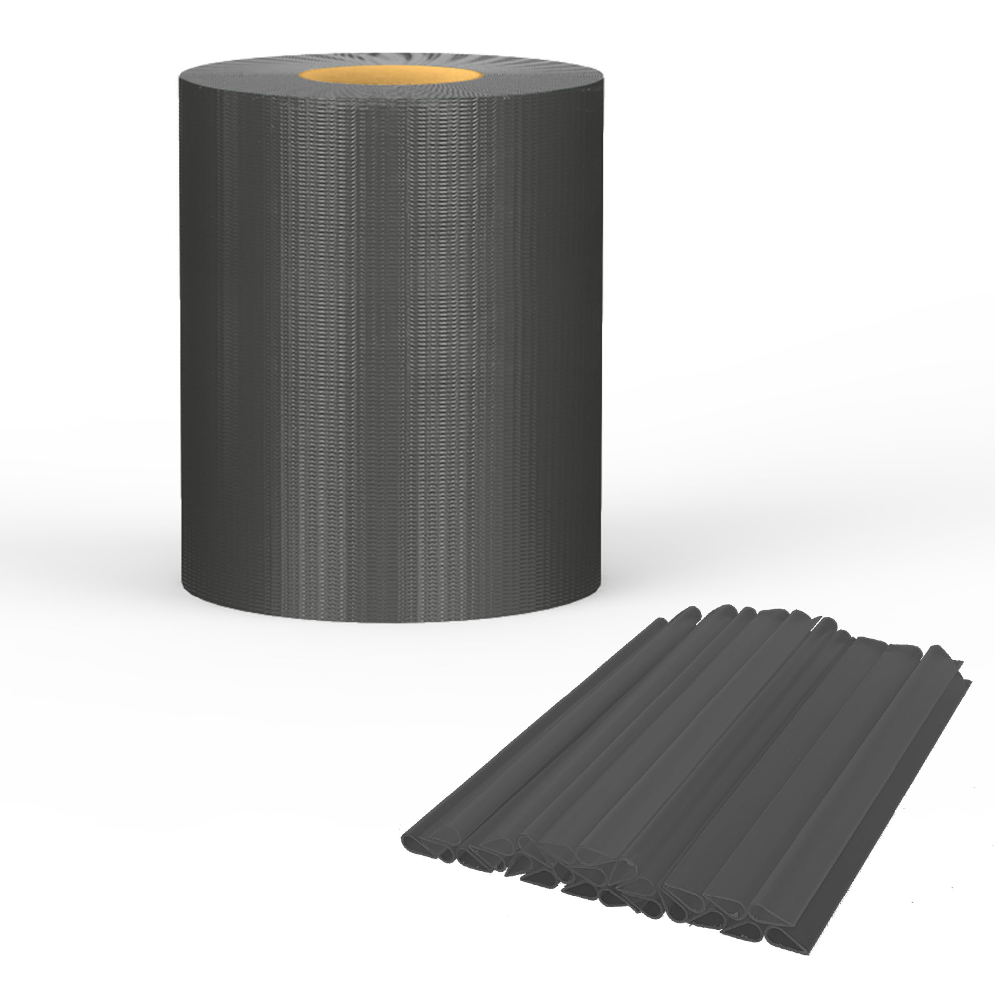 Rolle mit PVC-Sichtschutzstreifen für Zäune und Sichtschutzanwendungen