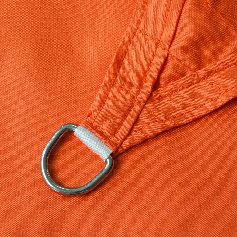 Sonnensegel mit verstärktem Rand und Metallring zur Befestigung