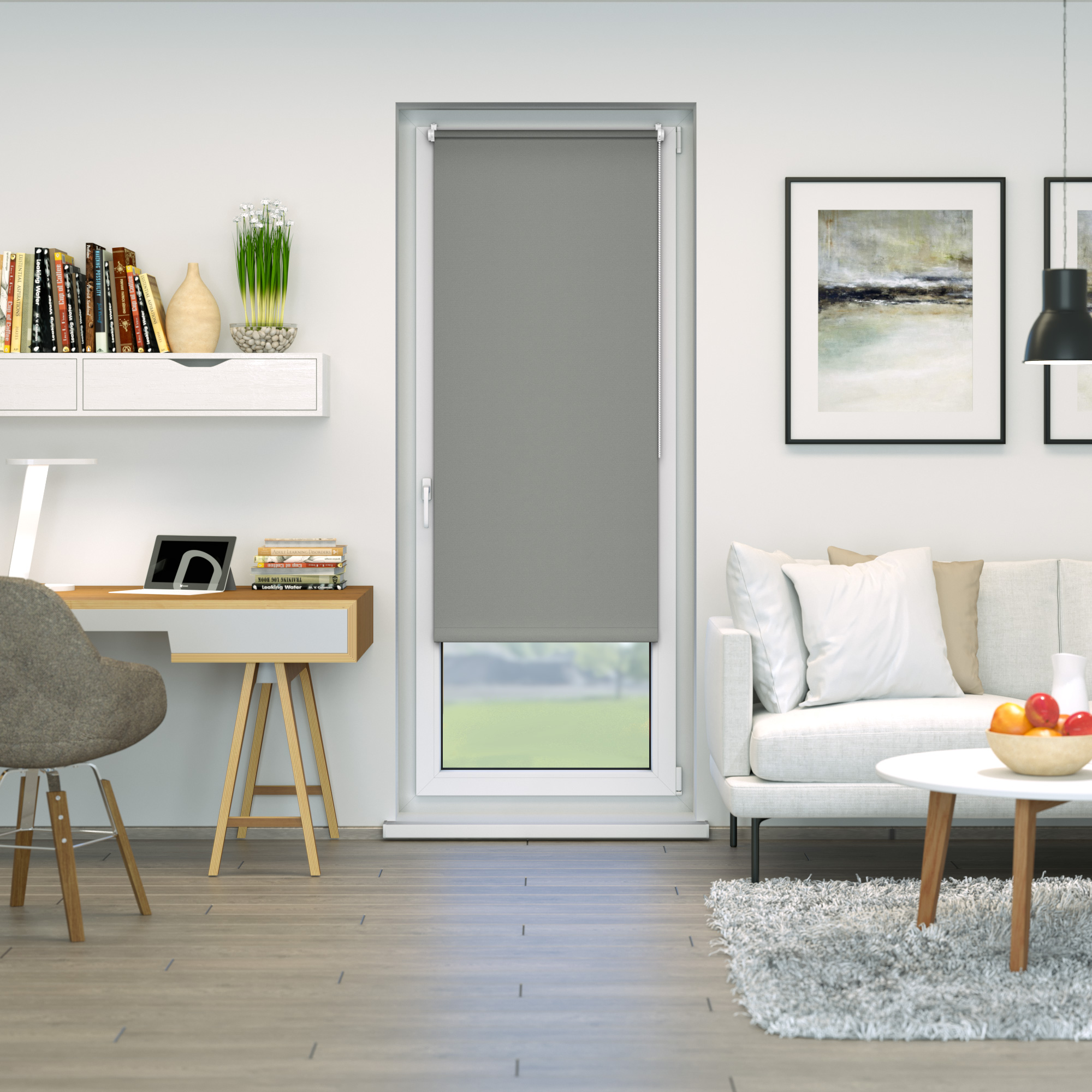 Klemmfix Tenebra Verdunkelungsrollo | 140 x 160 cm, grau