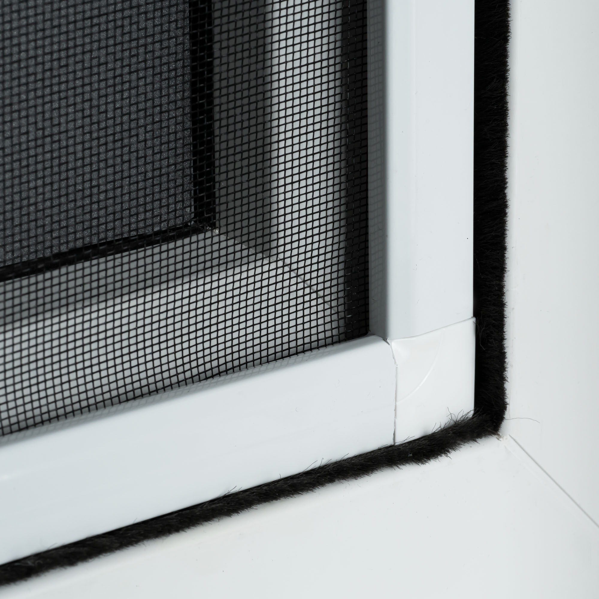 Insektenschutz-Spannrahmen BrushLine 2000 für Fenster | 60 x 150 cm, weiß 