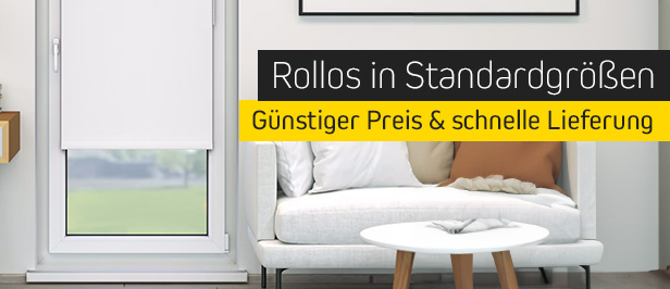 Rollos in Standardgrößen