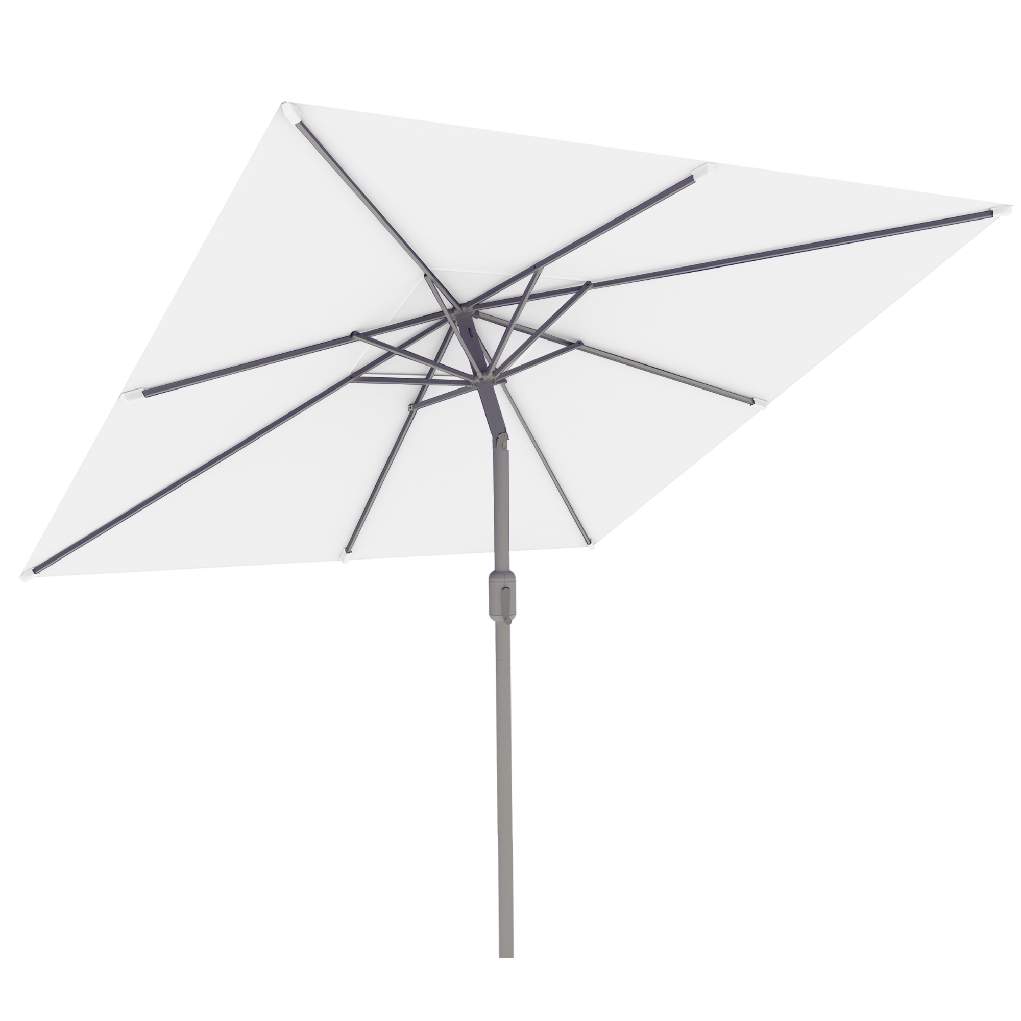 Ombrellone Interpara | 3 x 3 m, quadrato, bianco | struttura, argento