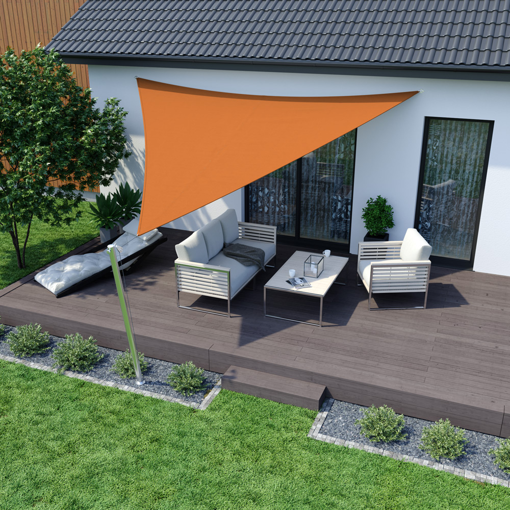 Vela Ombreggiante - Poliestere / Impermeabile | 3,6 x 3,6 x 3,6 m, triangolare, arancione