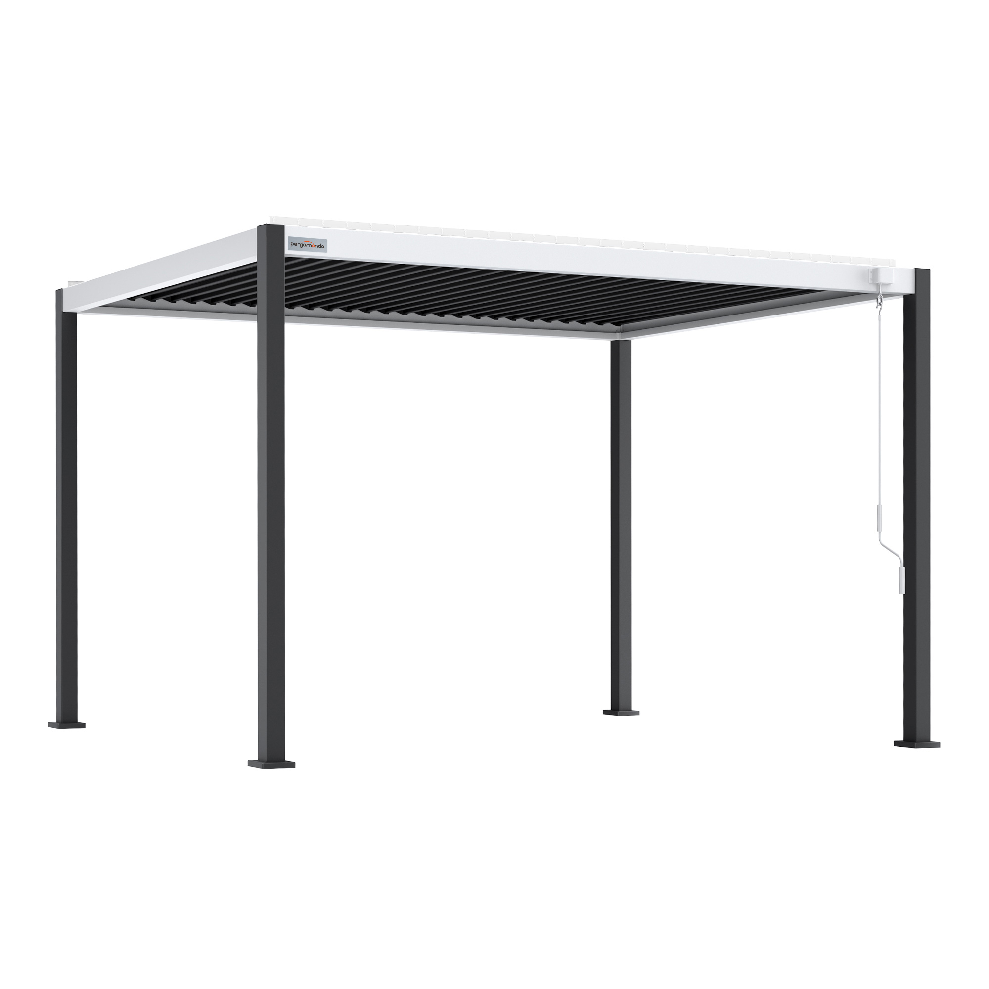 Pergola mit verstellbarem Lamellendach und stabiler Rahmenkonstruktion