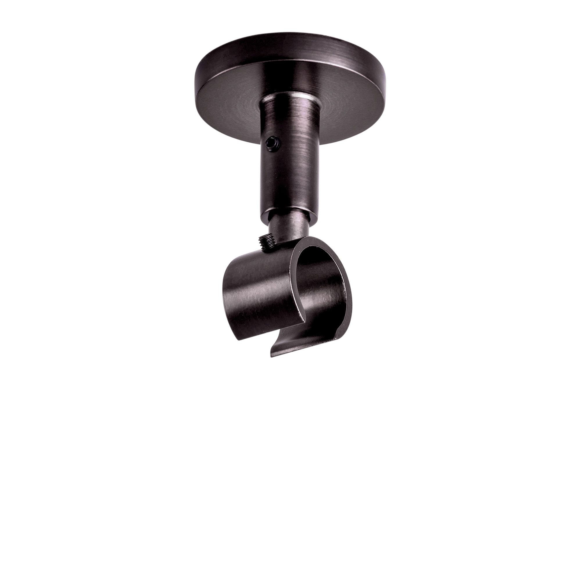 Supporto da soffitto per bastone per tenda con guida interna | ⌀ 19 mm, antracite spazzolato, 1 binario