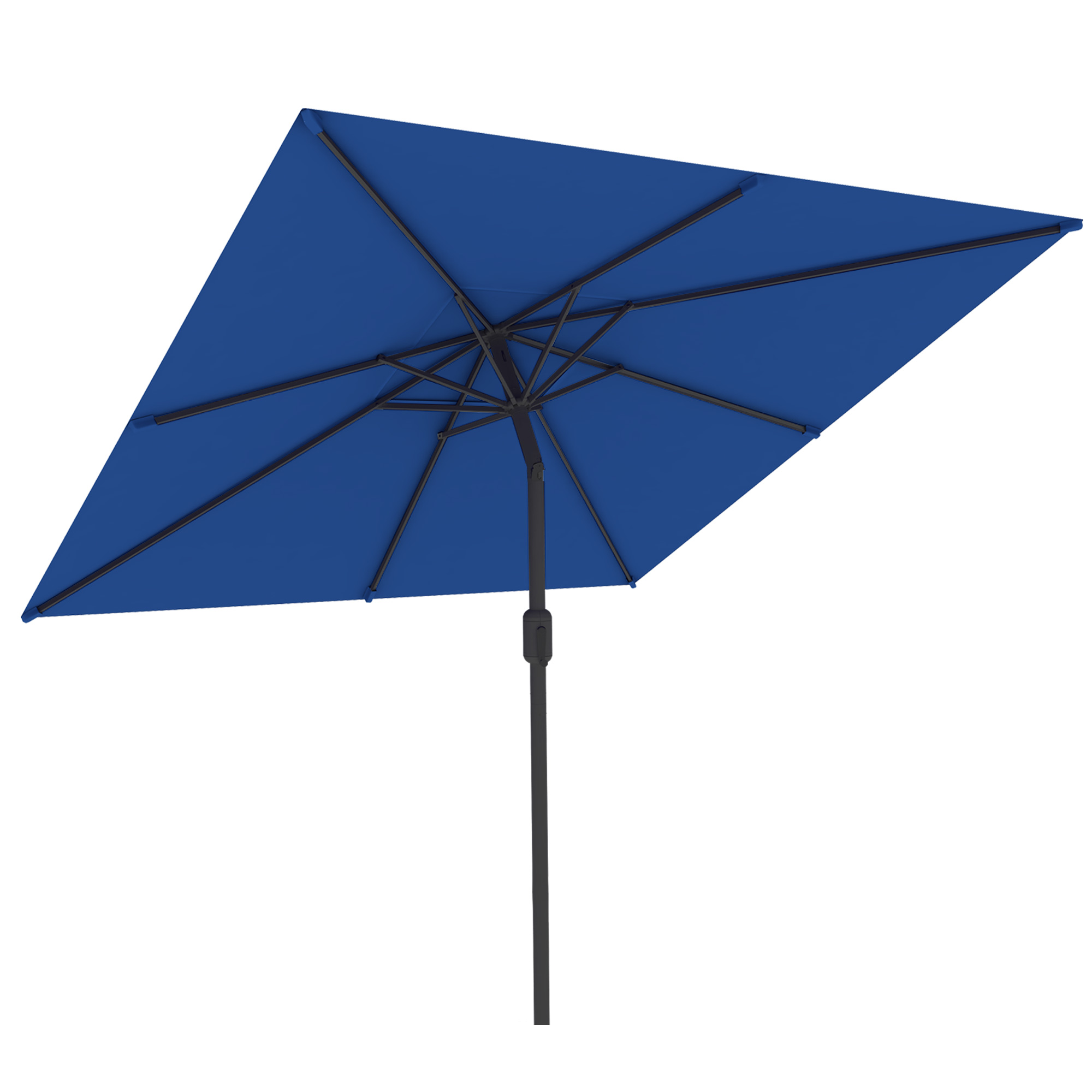 Ombrellone Interpara | 3 x 3 m, quadrato, blu | struttura, antracite