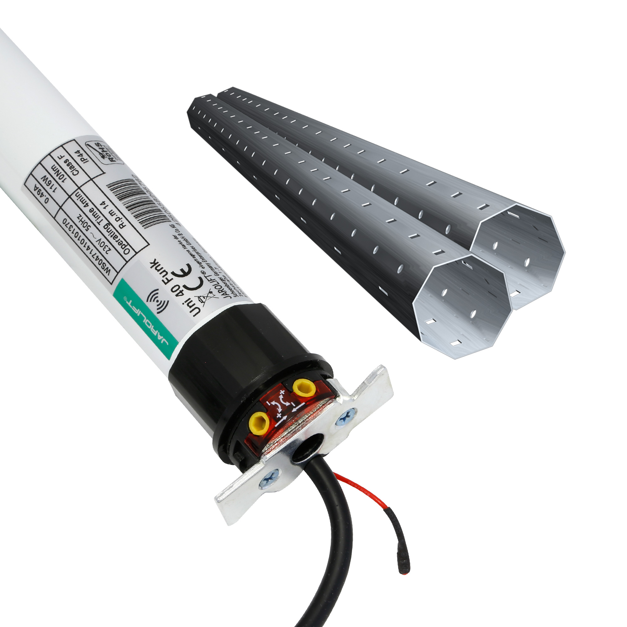Funk-Rollladenmotor Universal | UNI40F (10 Nm / SW40) + Vorbau-Wellenset 3