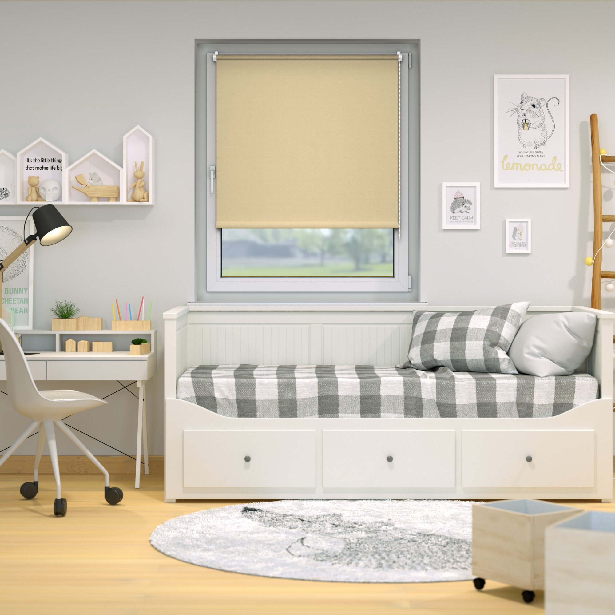 Tenda a rullo oscurante Tenebra | 35 x 160 cm, beige