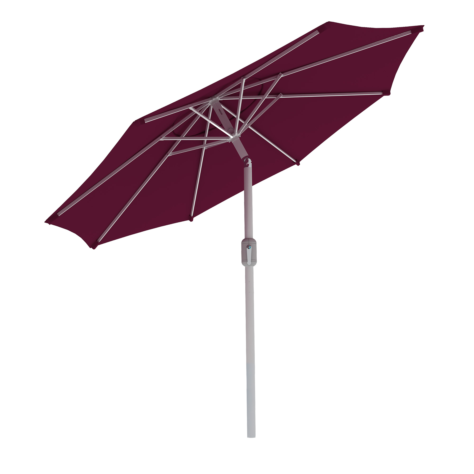 Ombrellone Interpara | 3,5 m, rotondo, bordeaux | struttura, bianco