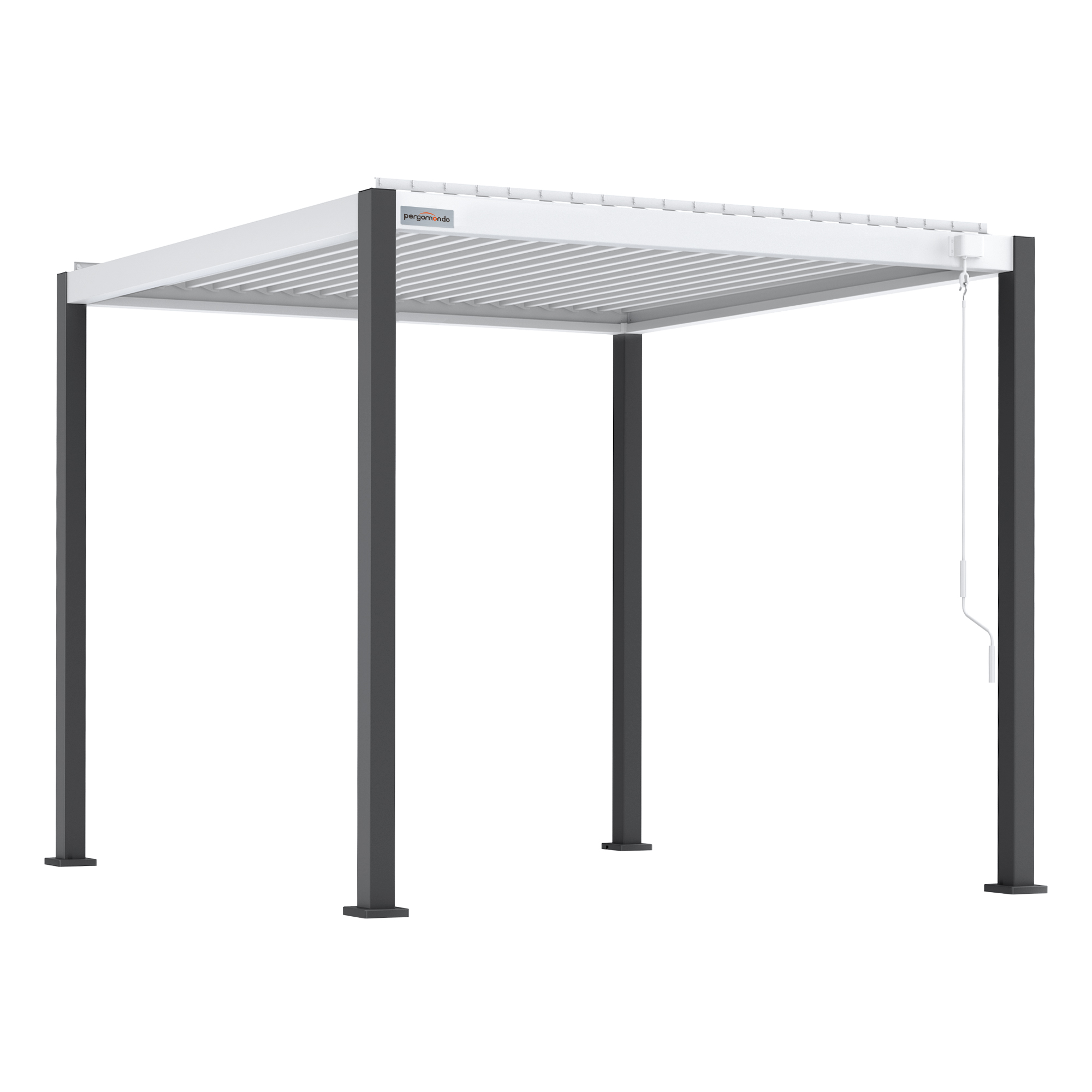 Pergola mit verstellbarem Lamellendach und stabiler Rahmenkonstruktion