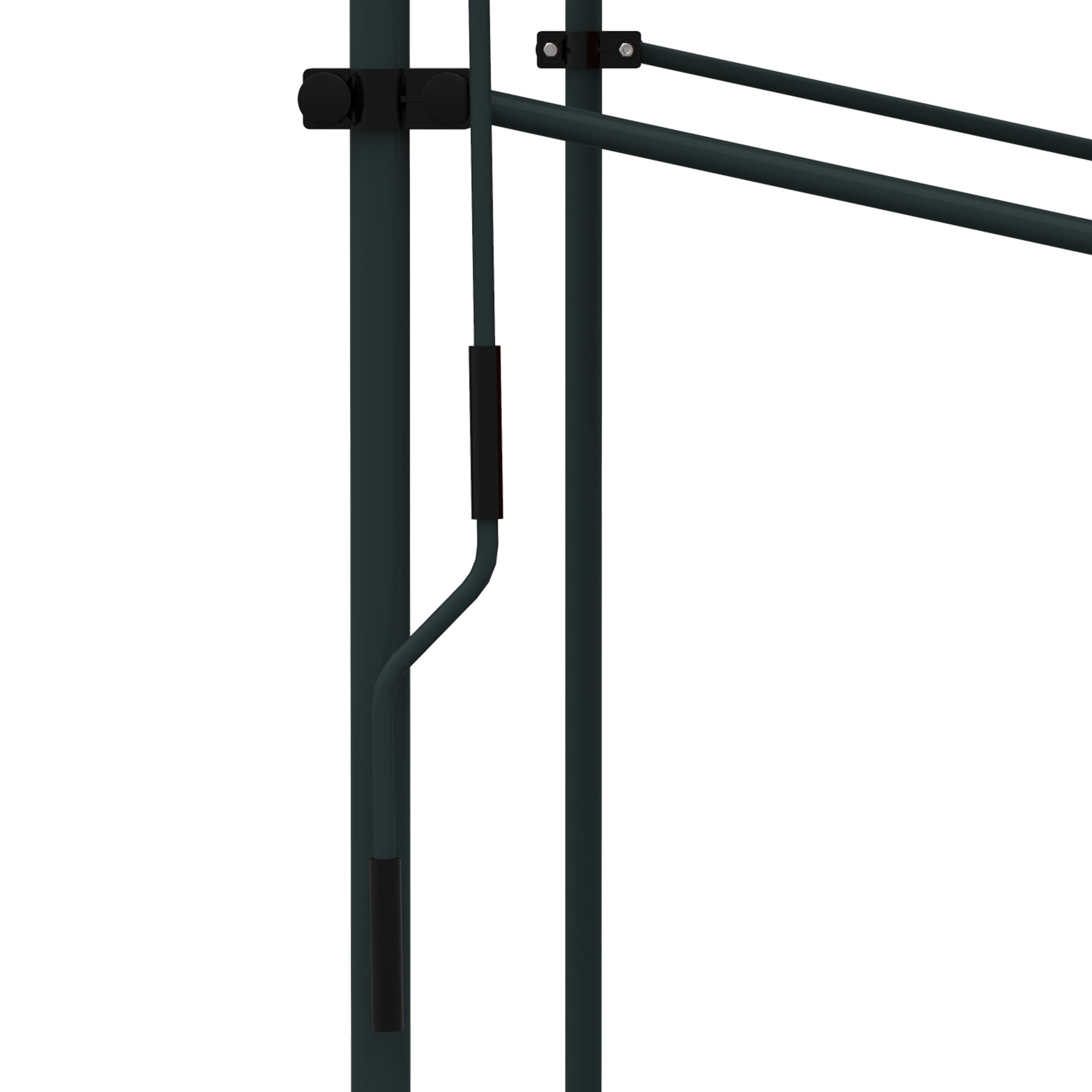 Klemm- & Balkonmarkise JAM 2000 | 3,95 x 1,20 m / Gestell: anthrazit / Stoff: Multi, rot-schwarz 