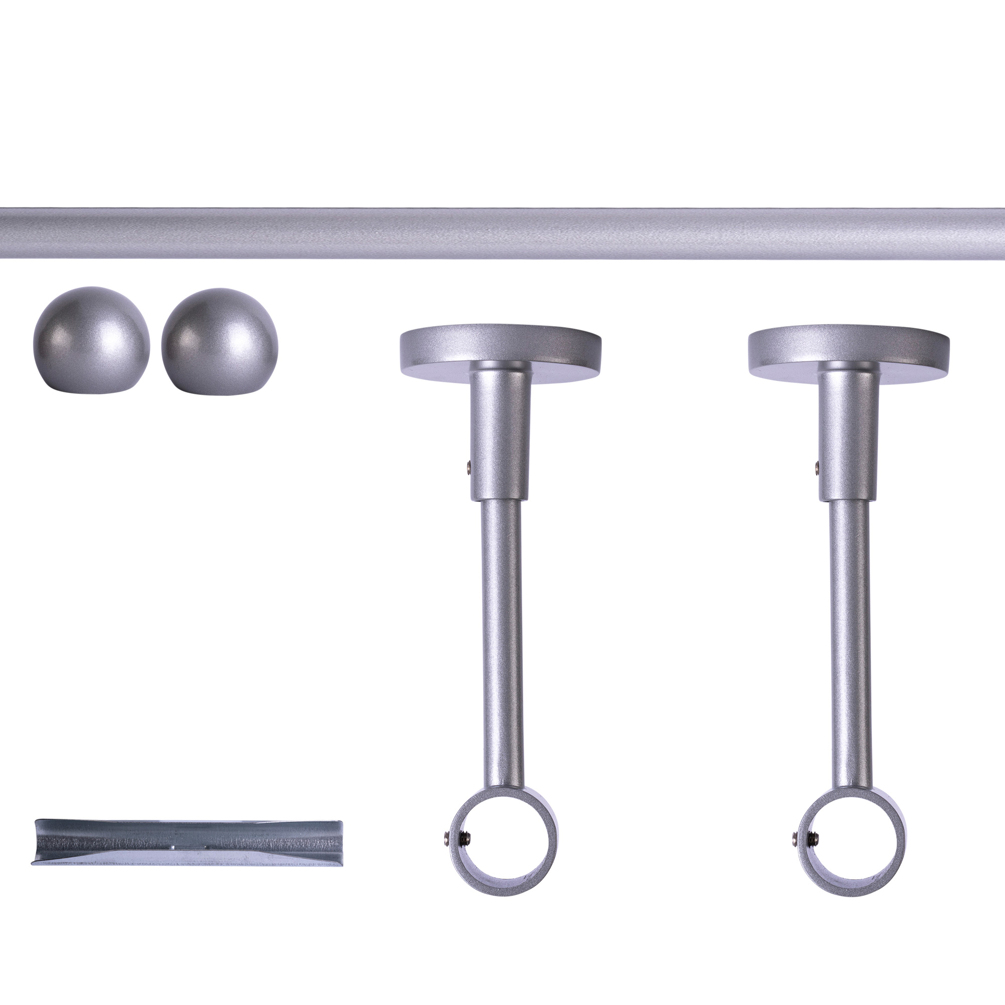 Gardinenstange Set mit Halterungen und Endstücken für Wandmontage