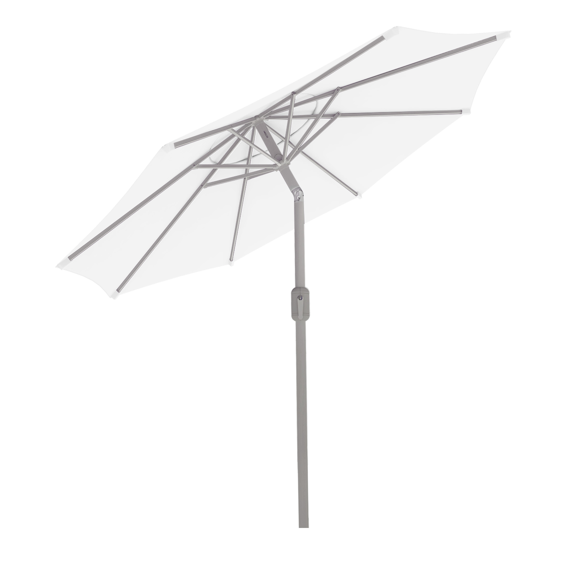 Ombrellone Interpara | 3,5 m, rotondo, bianco | struttura, argento