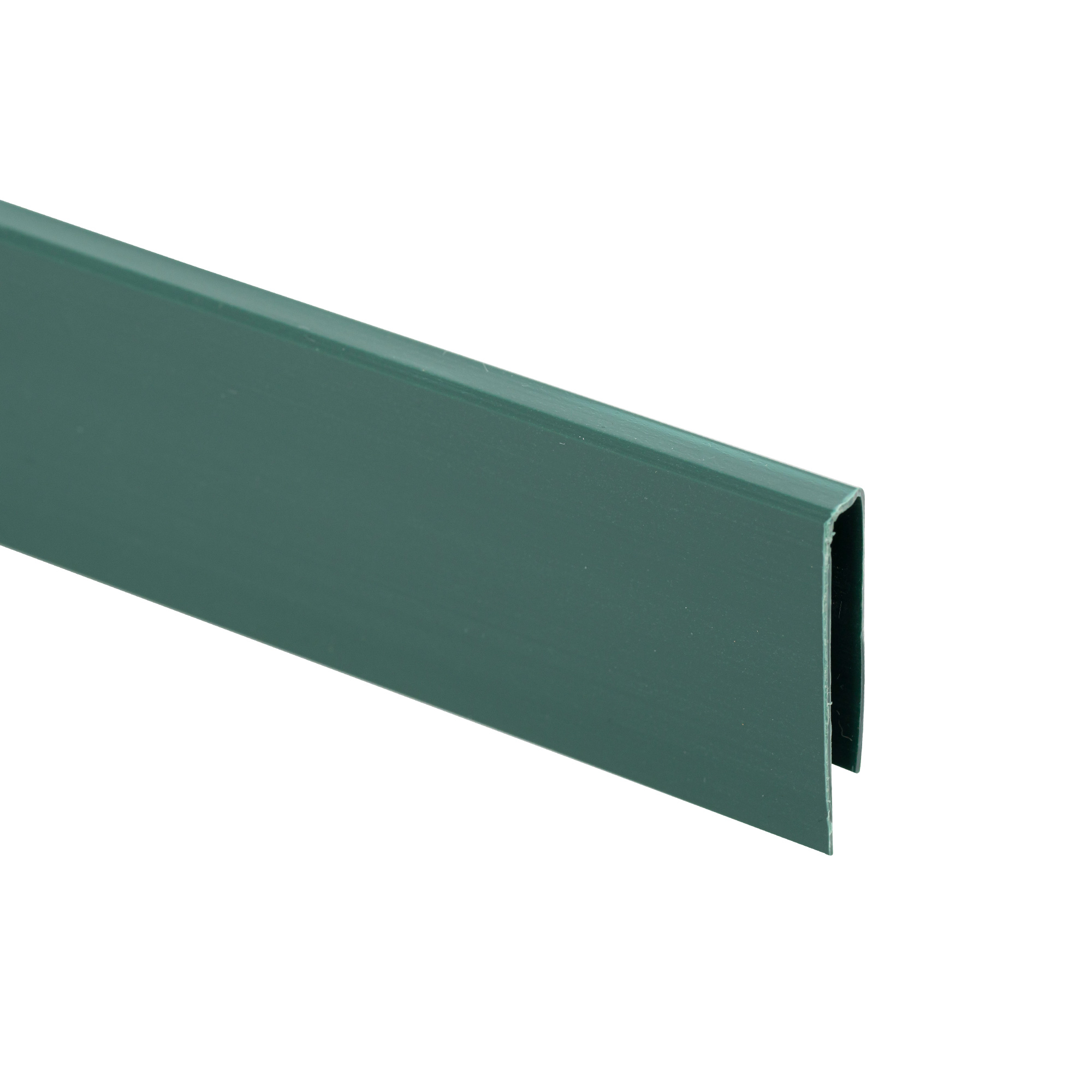 PVC Abdeckprofil für Sichtschutzmatten | 1 m Länge, grün (grün - 1,00 m)
                                    - grün- 1,00 m