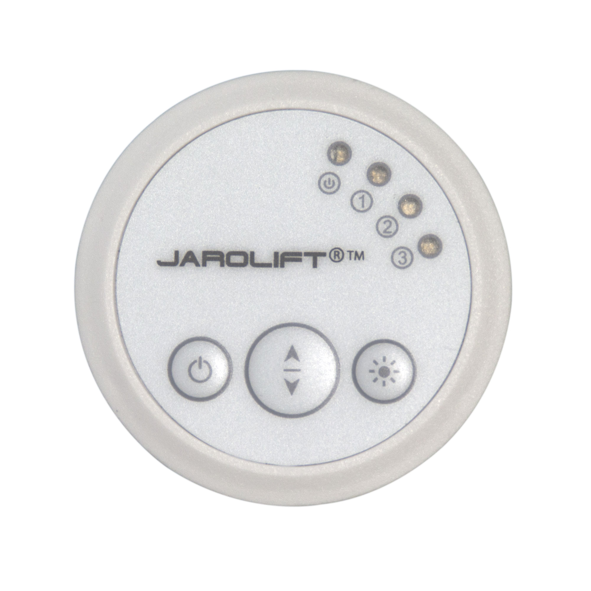 Funk-Sonnensensor mit Tasten und LED-Anzeigen zur Steuerung von Jalousien oder Rollläden
