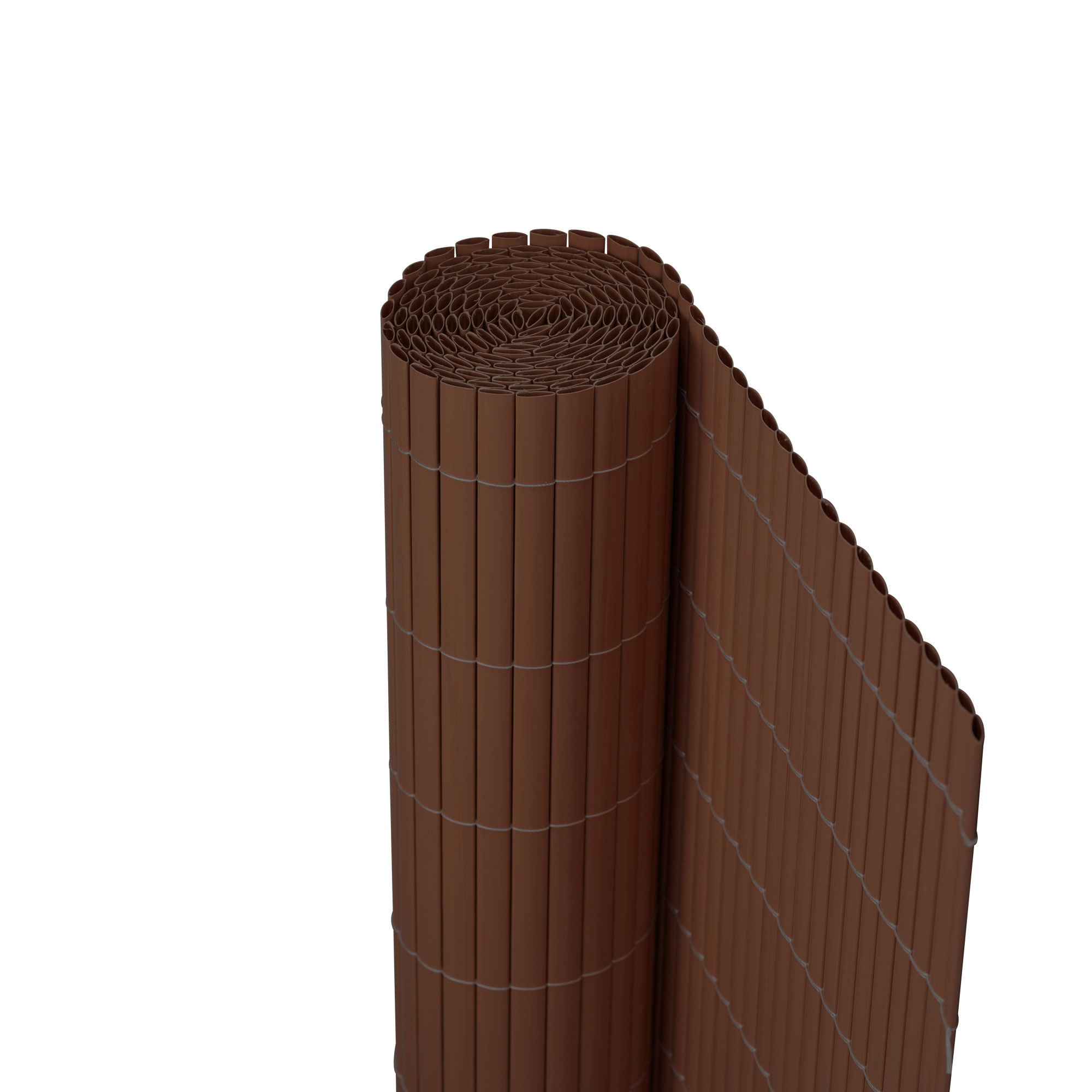 Gerollte PVC Sichtschutzmatte, die an Bambus erinnert, für Sichtschutz und Dekoration