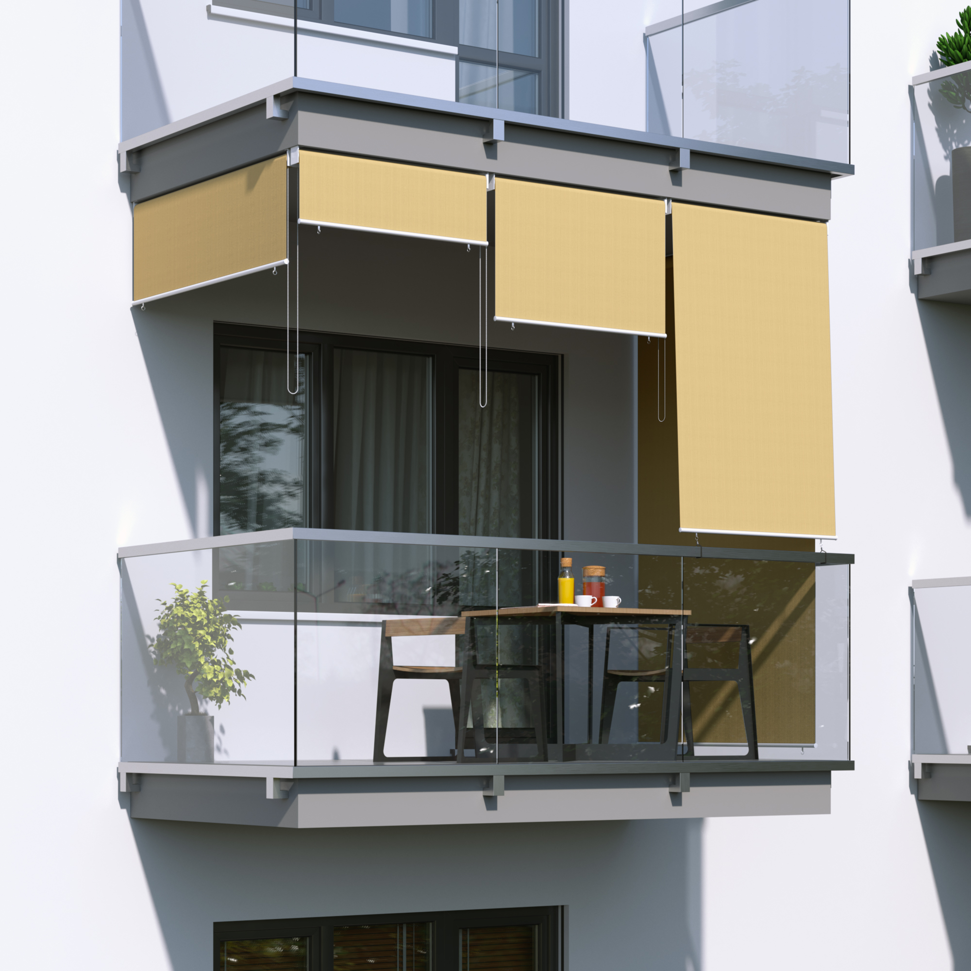 Tenda Verticale da Balcone | 100 x 140 cm, sabbia