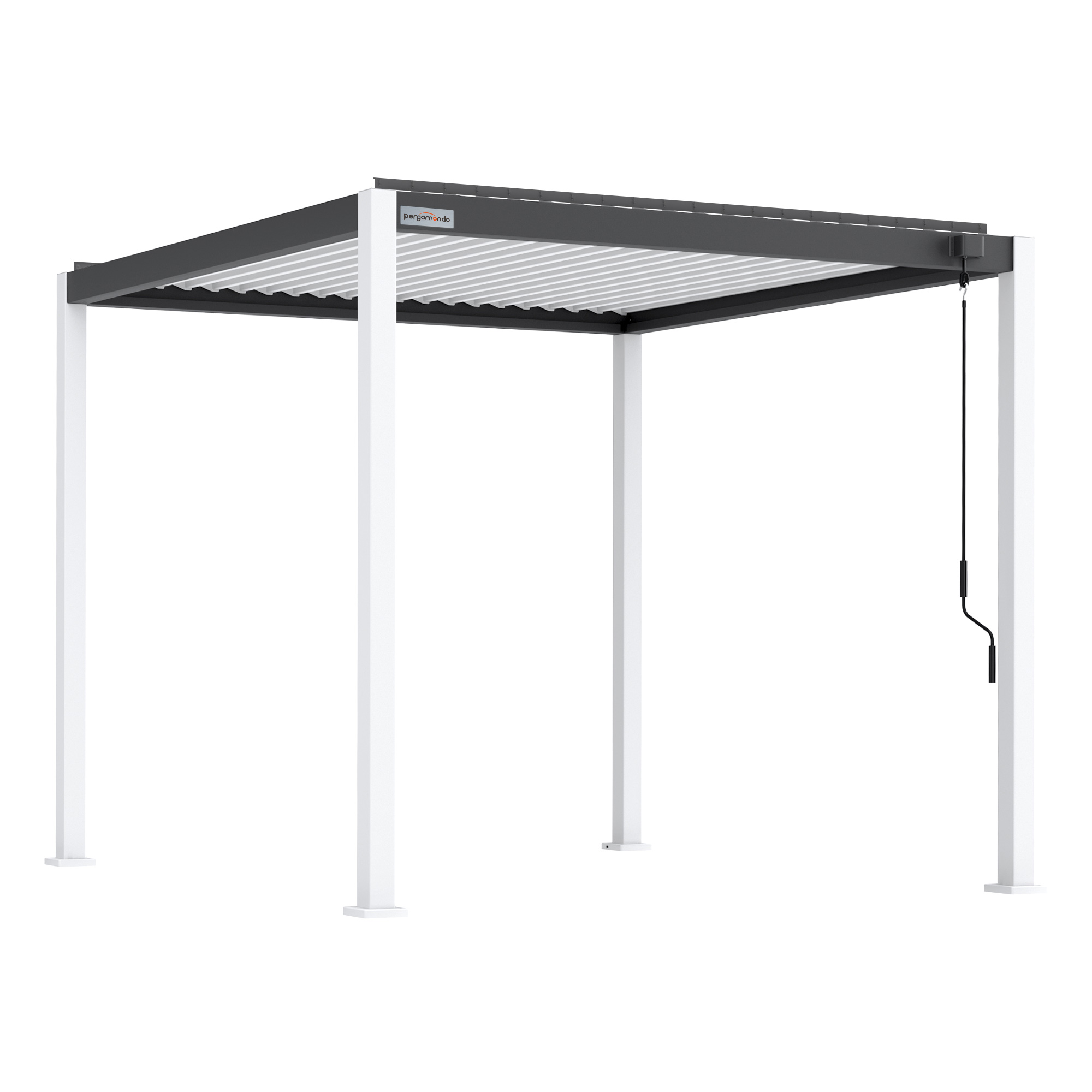 Pergola mit verstellbarem Lamellendach und stabiler Rahmenkonstruktion