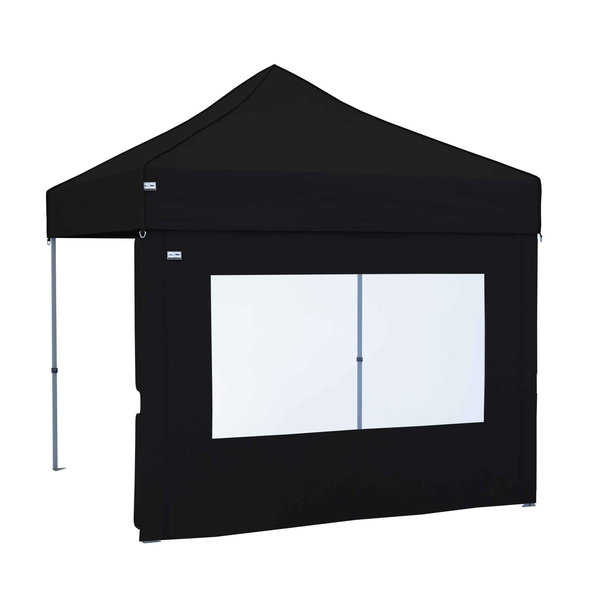 Parete con finestra per gazebo pieghevole PRO 40 | 4 m, nero 