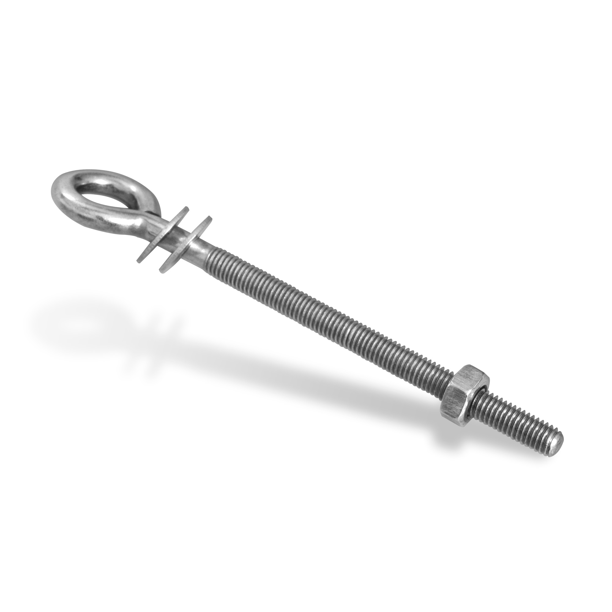 Edelstahl-Ringschraube mit Gewinde und Mutter für Alumasten