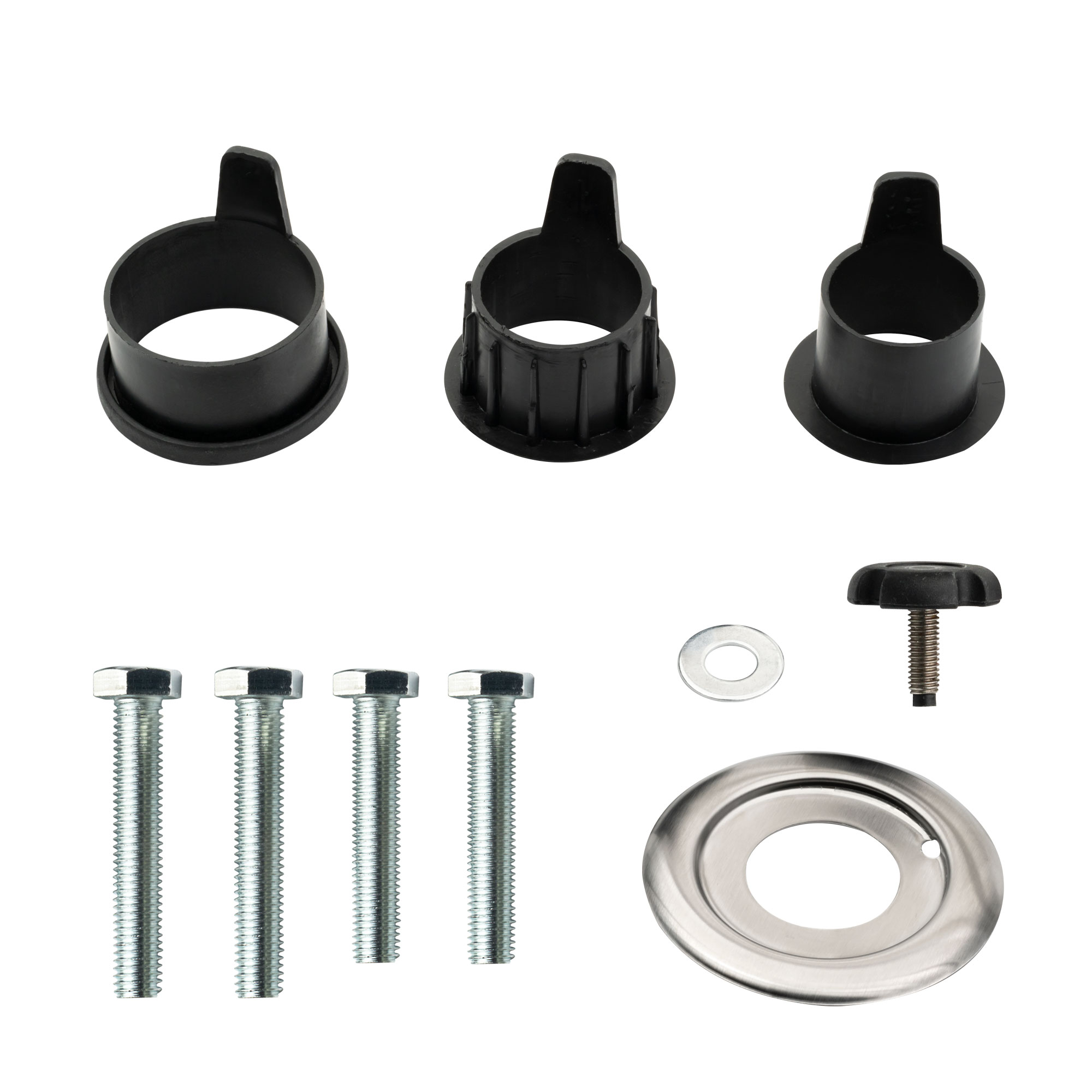 Set di ricambio per base per ombrellone |granito quadrato, acciaio inox quadrato e rotondo