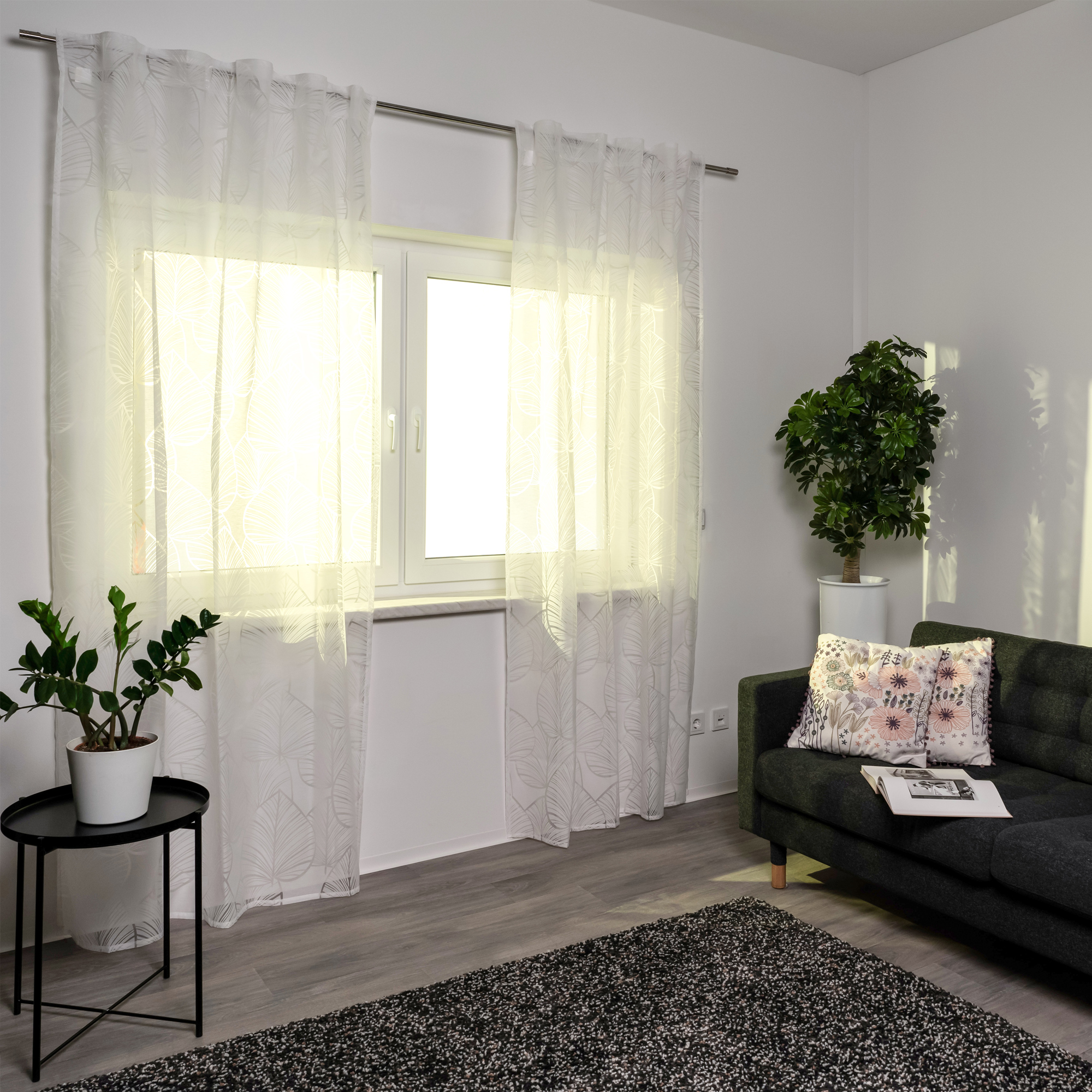 Tenda con nastro multifunzione – stampa foglie bruciate (Modello a scelta)