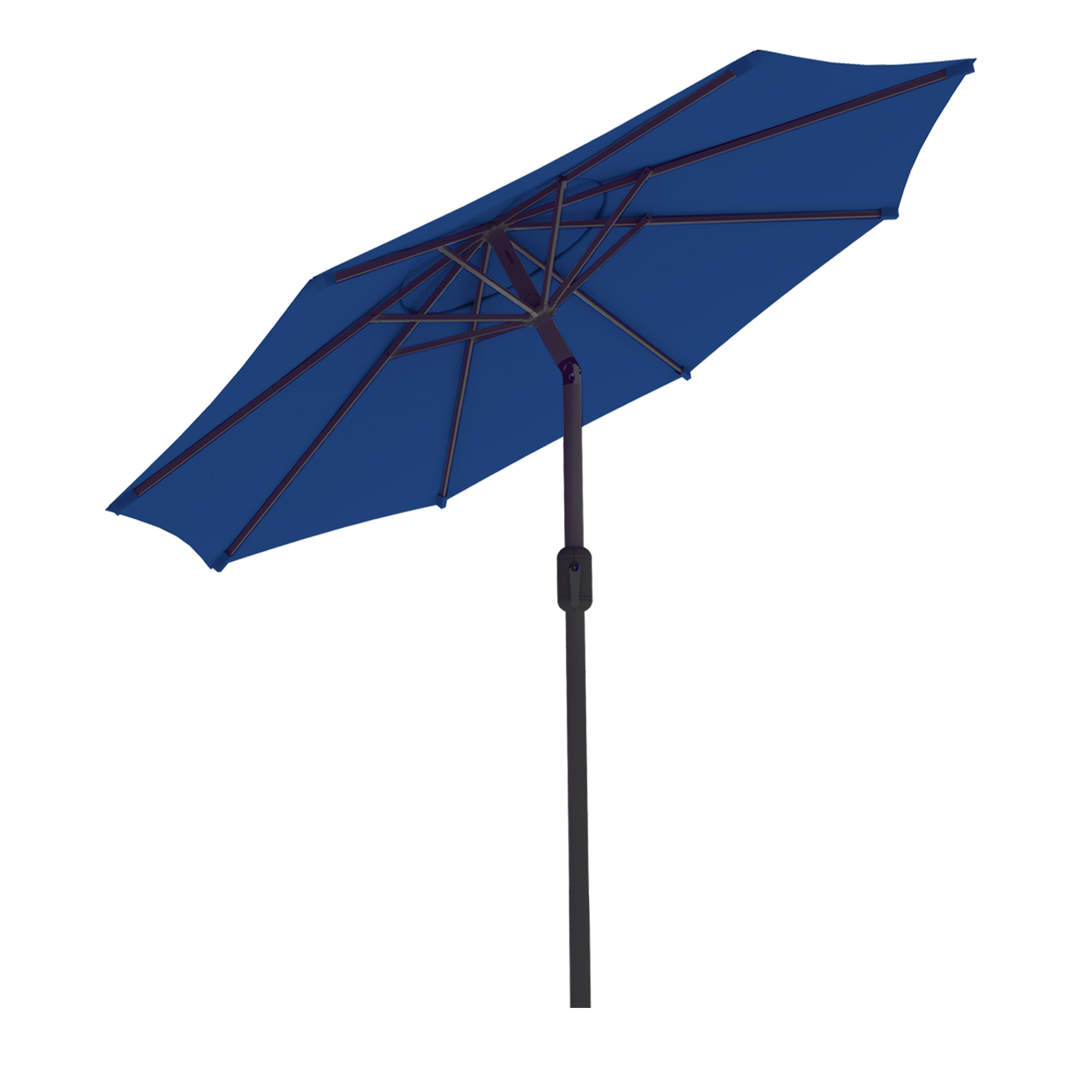 Ombrellone Interpara | 3,5 m, rotondo, blu | struttura, antracite