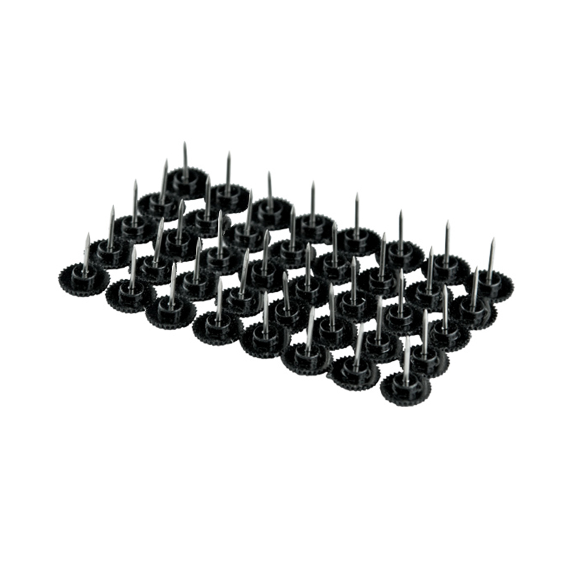 Set di fissaggio per zanzariere con chiusura magnetica per telai in legno | 40 Chinchetas, nero
