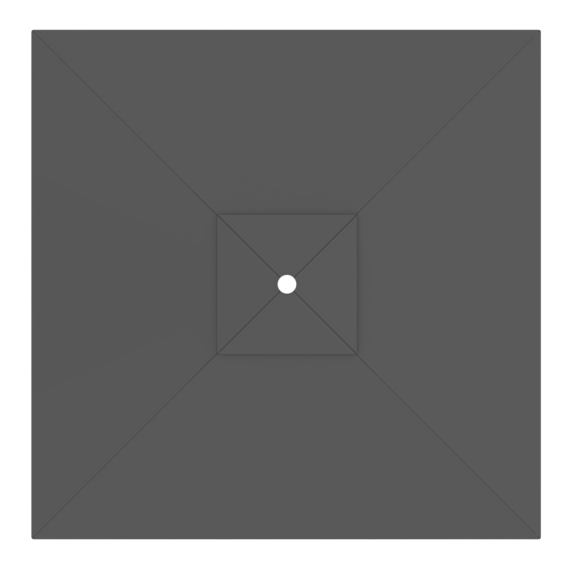 Copertura per ombrellone Interpara | 3 x 3 m, quadrato, grigio