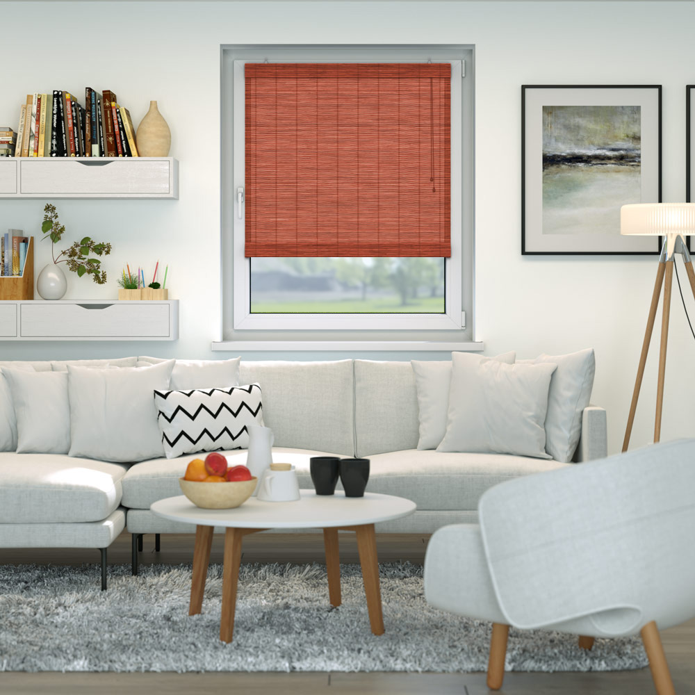 Bambus-Raffrollo | 70 x 160 cm, kirsche