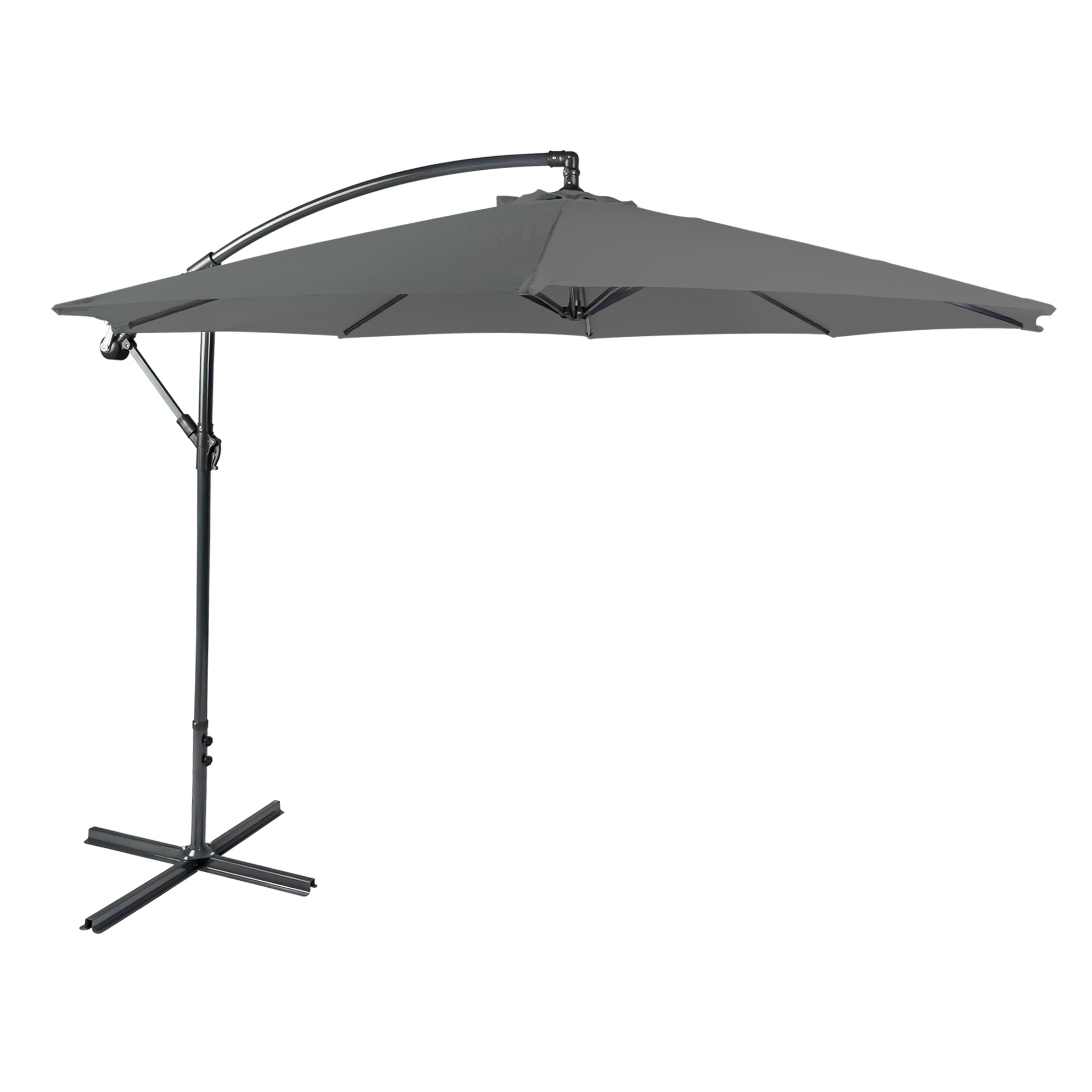parabanana Ampelschirm | 3 m, rund, grau 