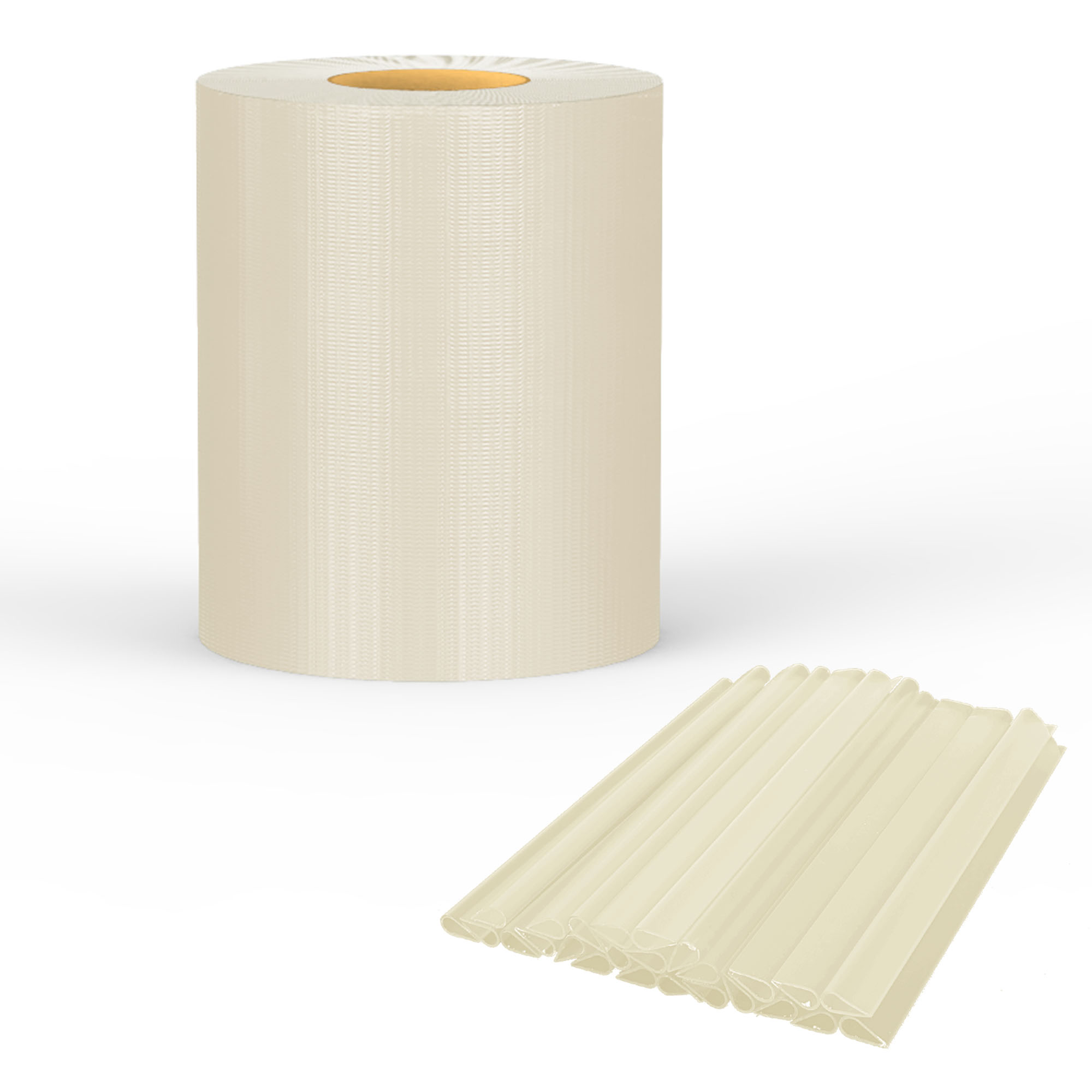 Rolle mit PVC-Sichtschutzstreifen für Zäune und Sichtschutzanwendungen