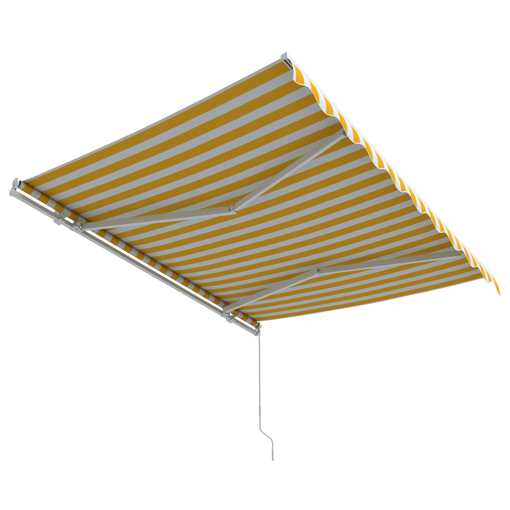 Gelenkarmmarkise Easy | 2,5 x 2 m / Stoff: Block, gelb-weiß