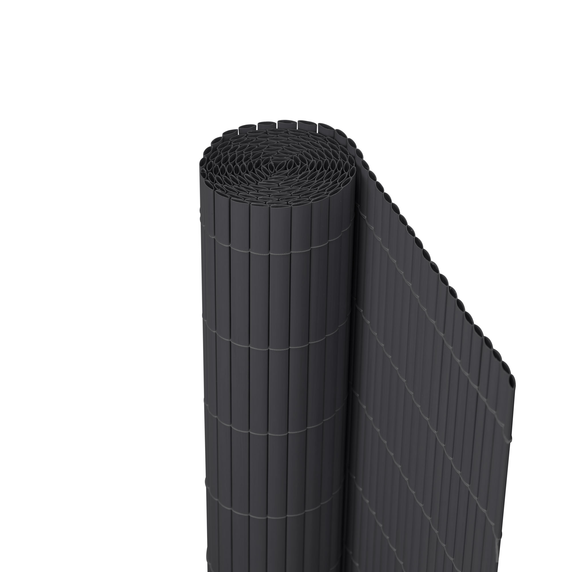 Gerollte PVC Sichtschutzmatte, die an Bambus erinnert, für Sichtschutz und Dekoration