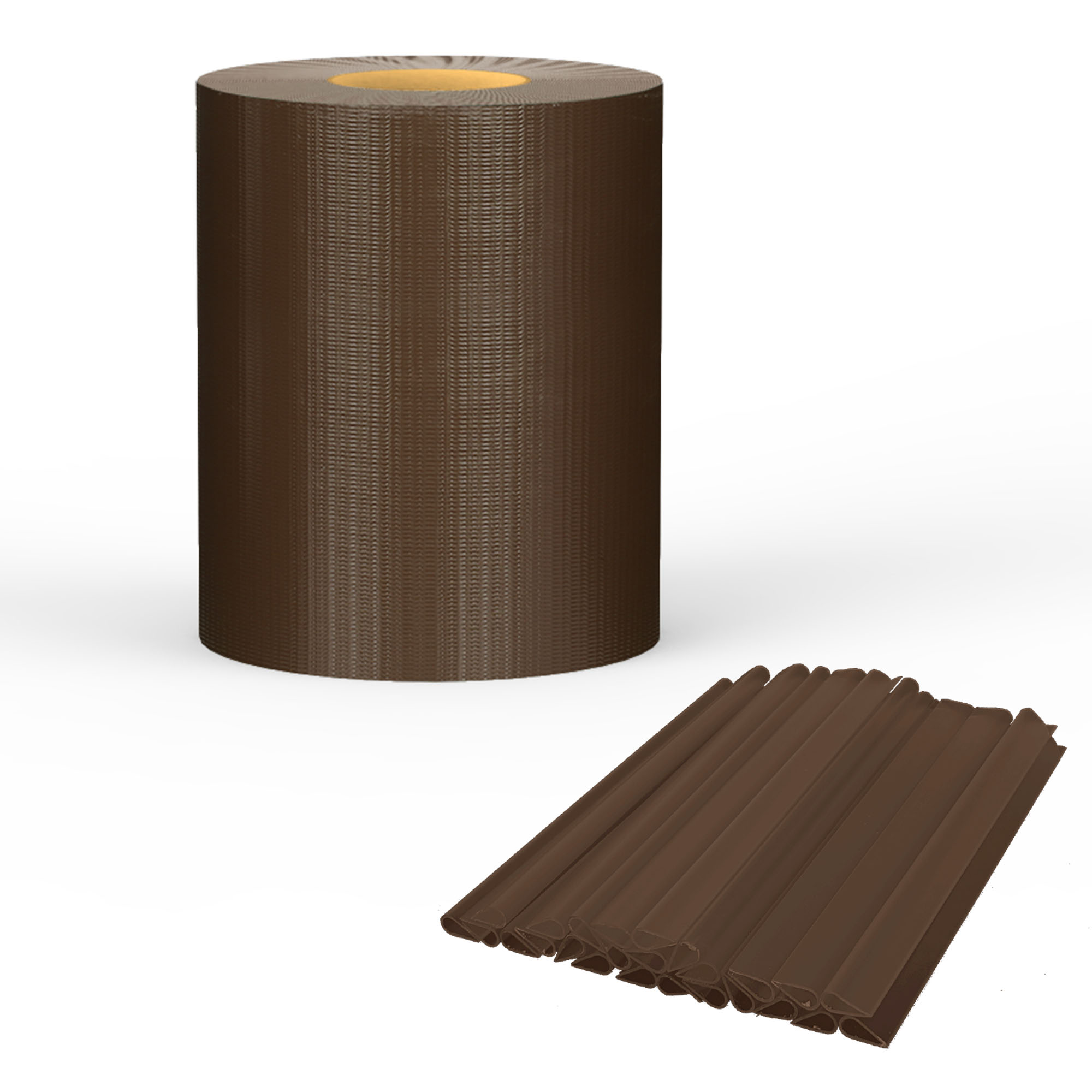 Rolle mit PVC-Sichtschutzstreifen für Zäune und Sichtschutzanwendungen