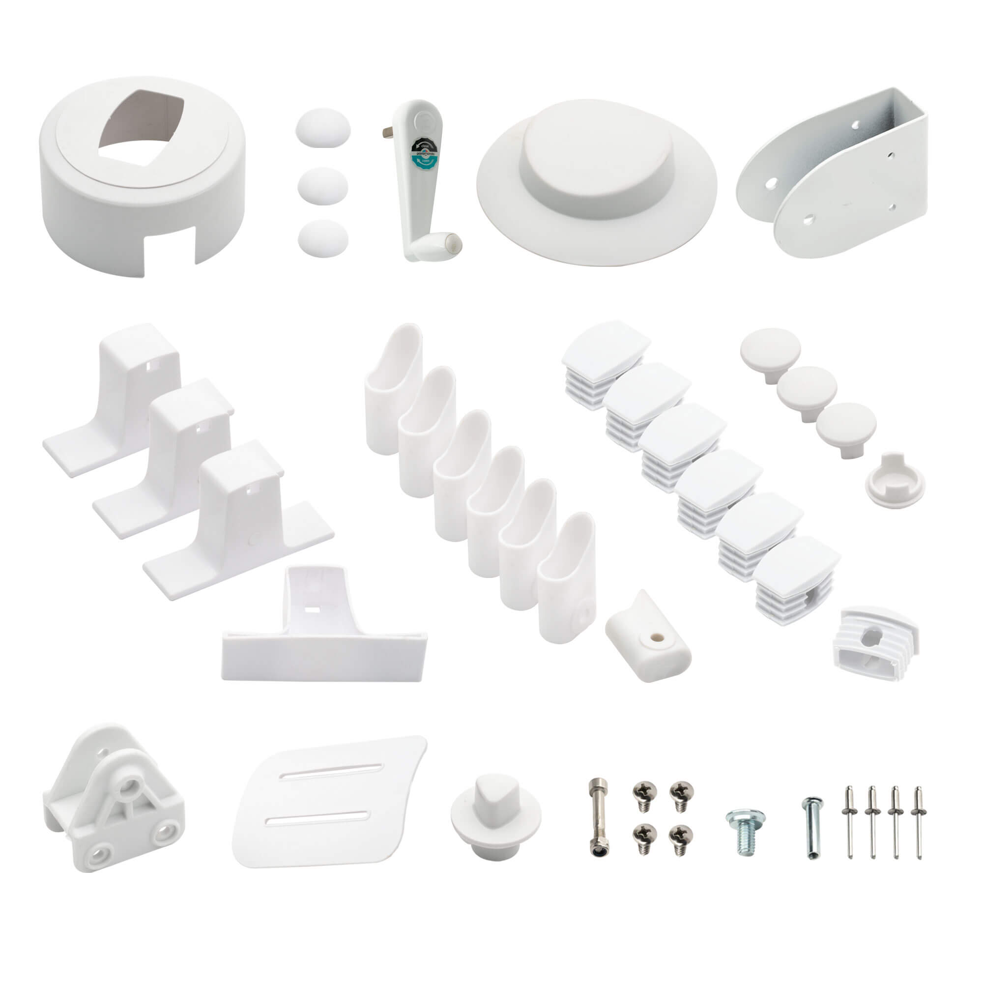 Set di ricambio per Ombrellone decentrato Parapenda (Plus) | 4 x 3 m, rettangolare, bianco