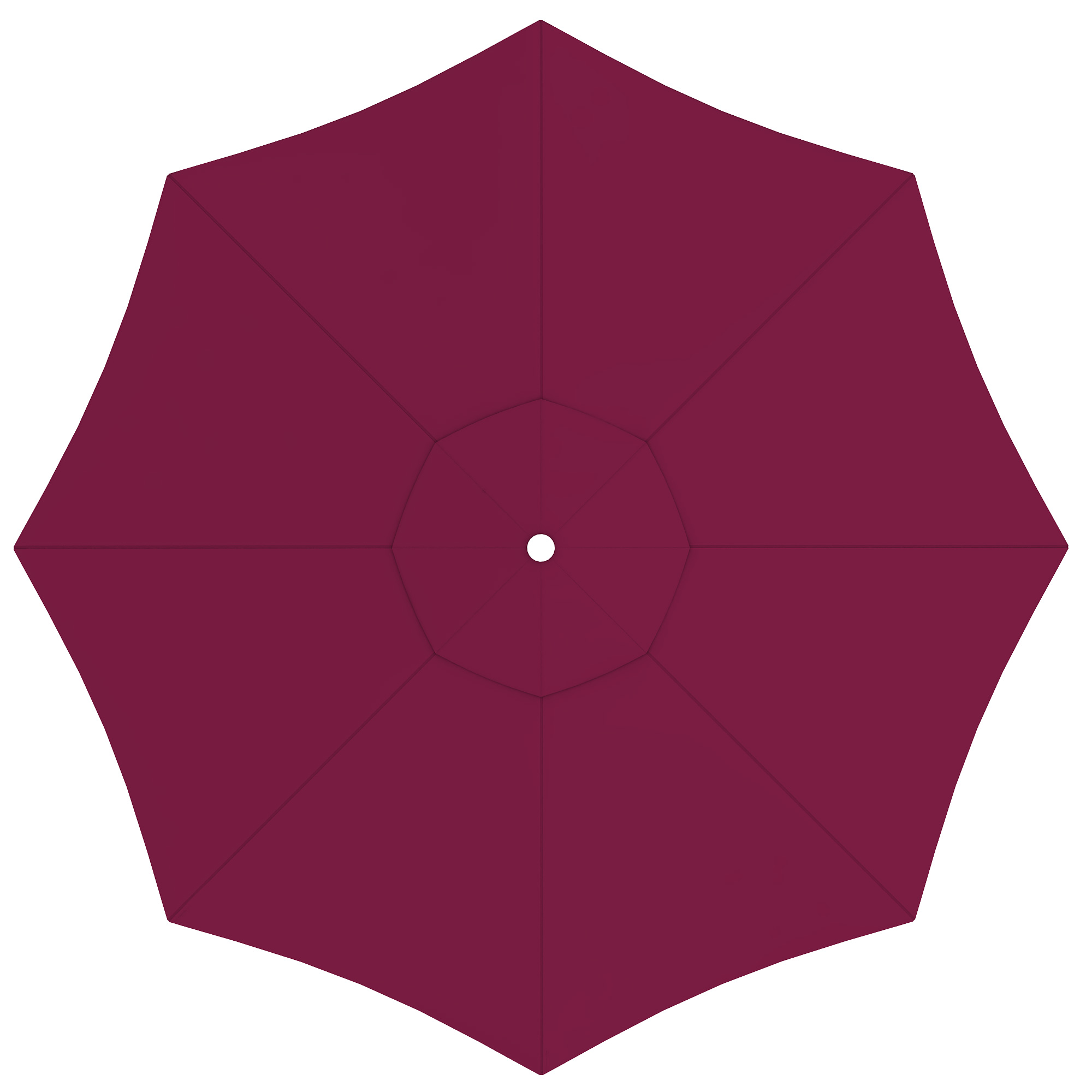 Copertura per ombrellone Interpara | 3,5 m, rotondo, bordeaux