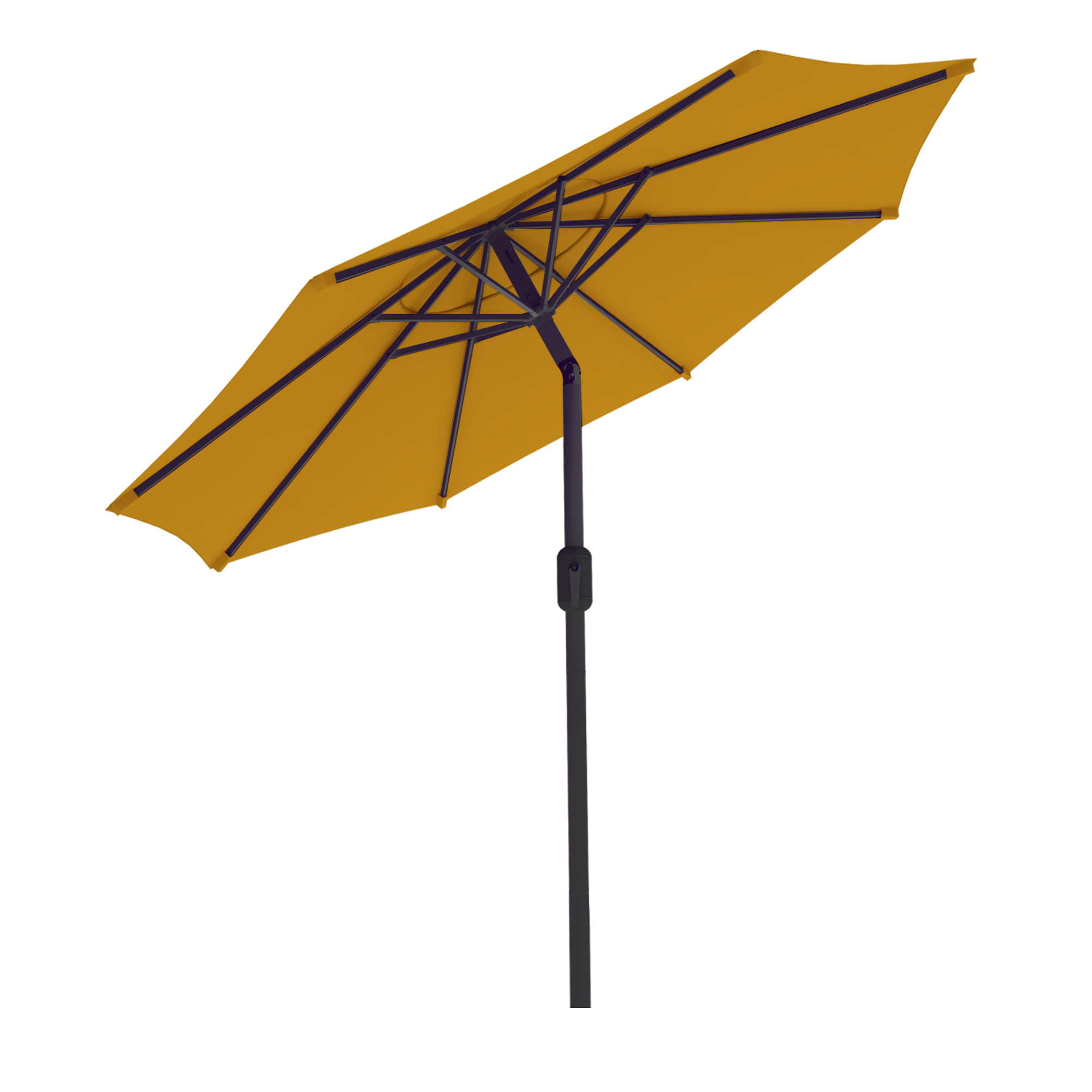 Ombrellone Interpara | 3,5 m, rotondo, giallo | struttura, antracite