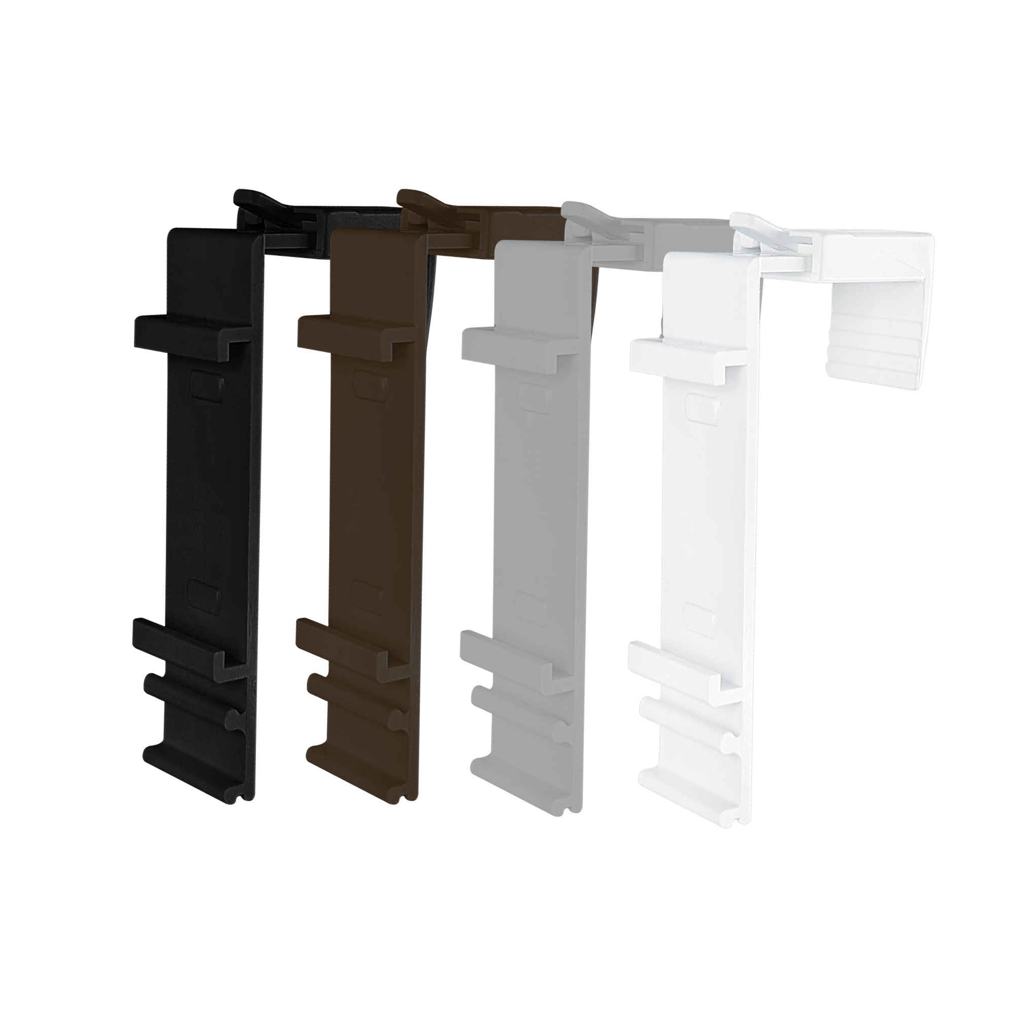 Klemmhalter für Doppelrollo, geeignet für Fensterflügel 15-23 mm, in verschiedenen Ausführungen
