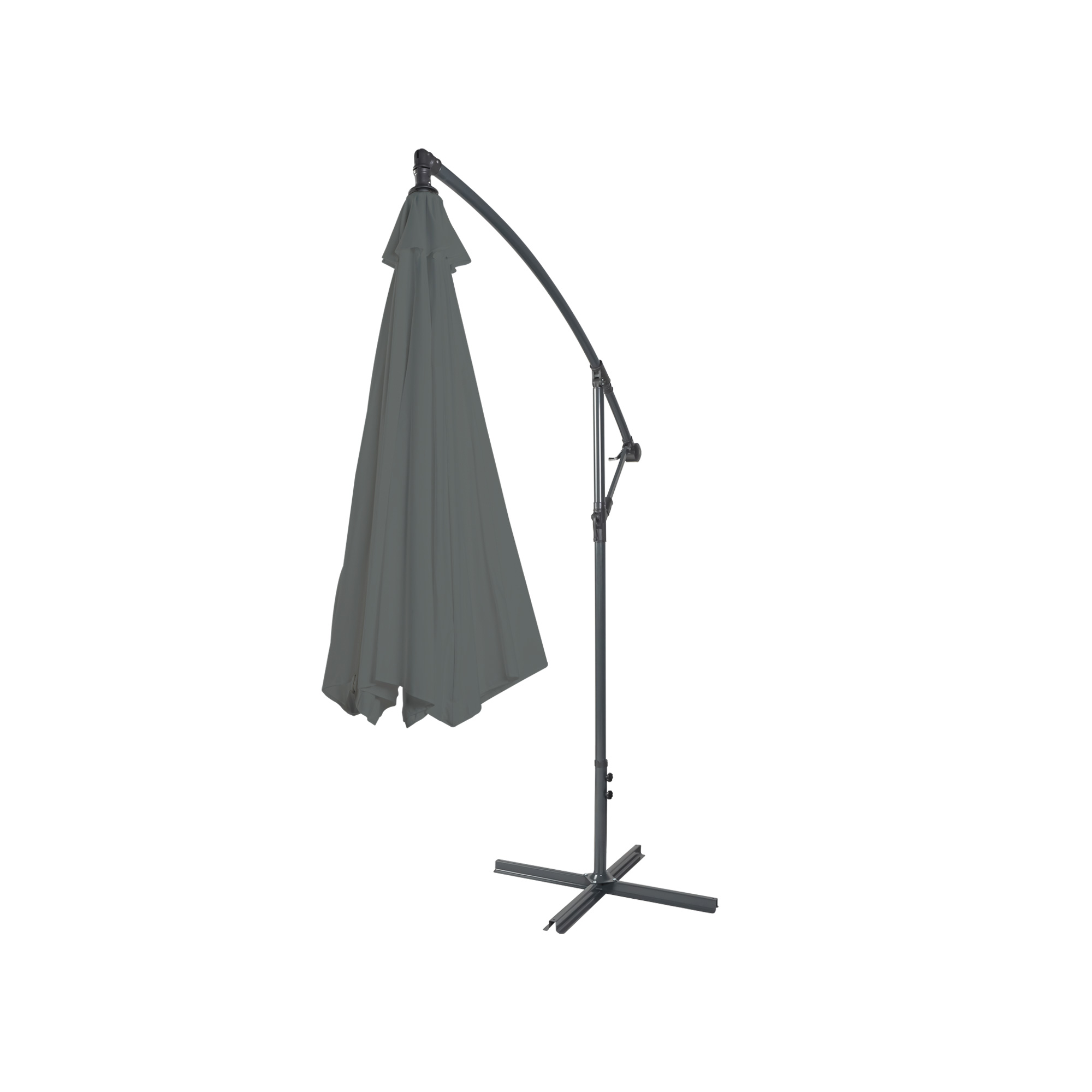 parabanana Ampelschirm | 3 m, rund, grau 