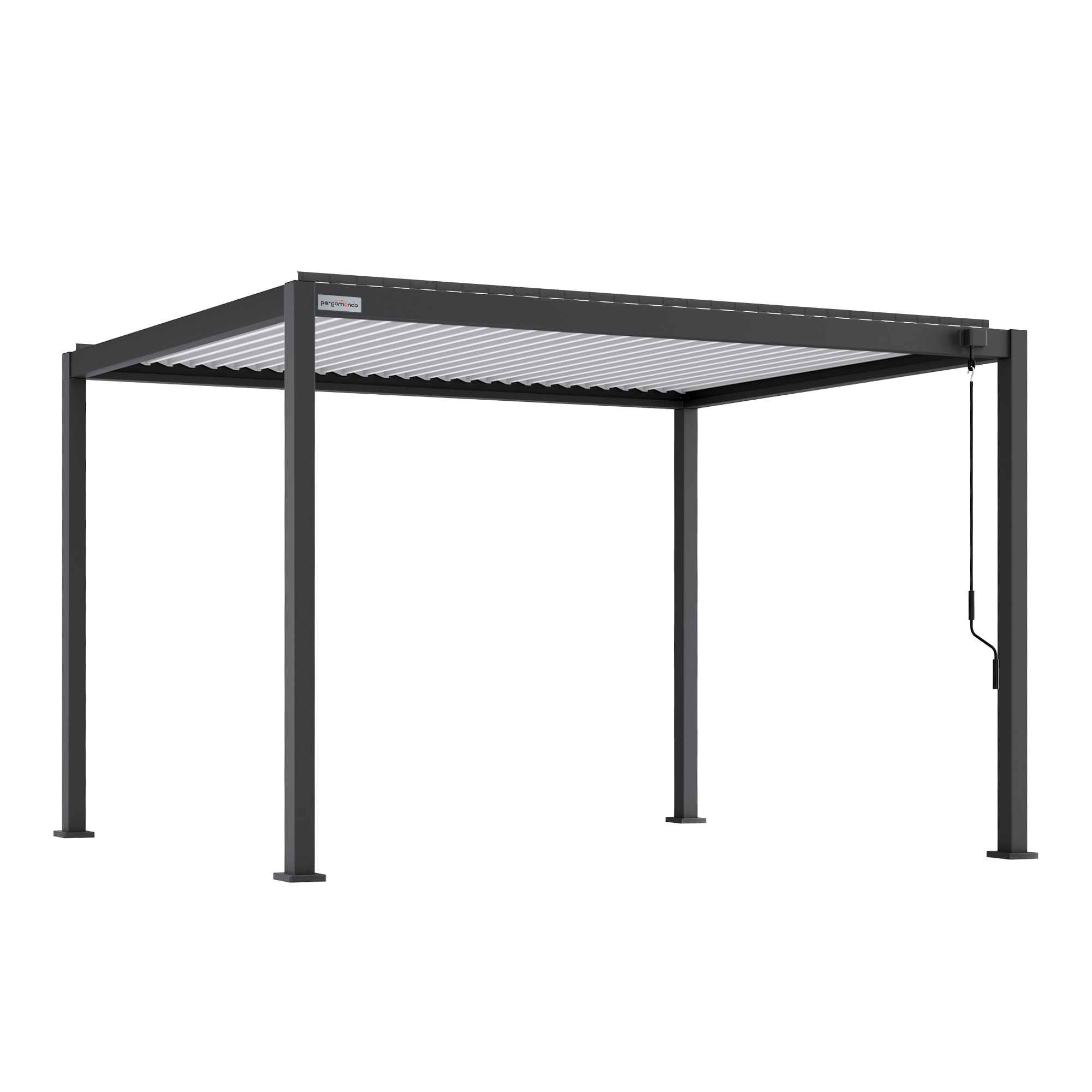 Pergola mit verstellbarem Lamellendach und stabiler Rahmenkonstruktion