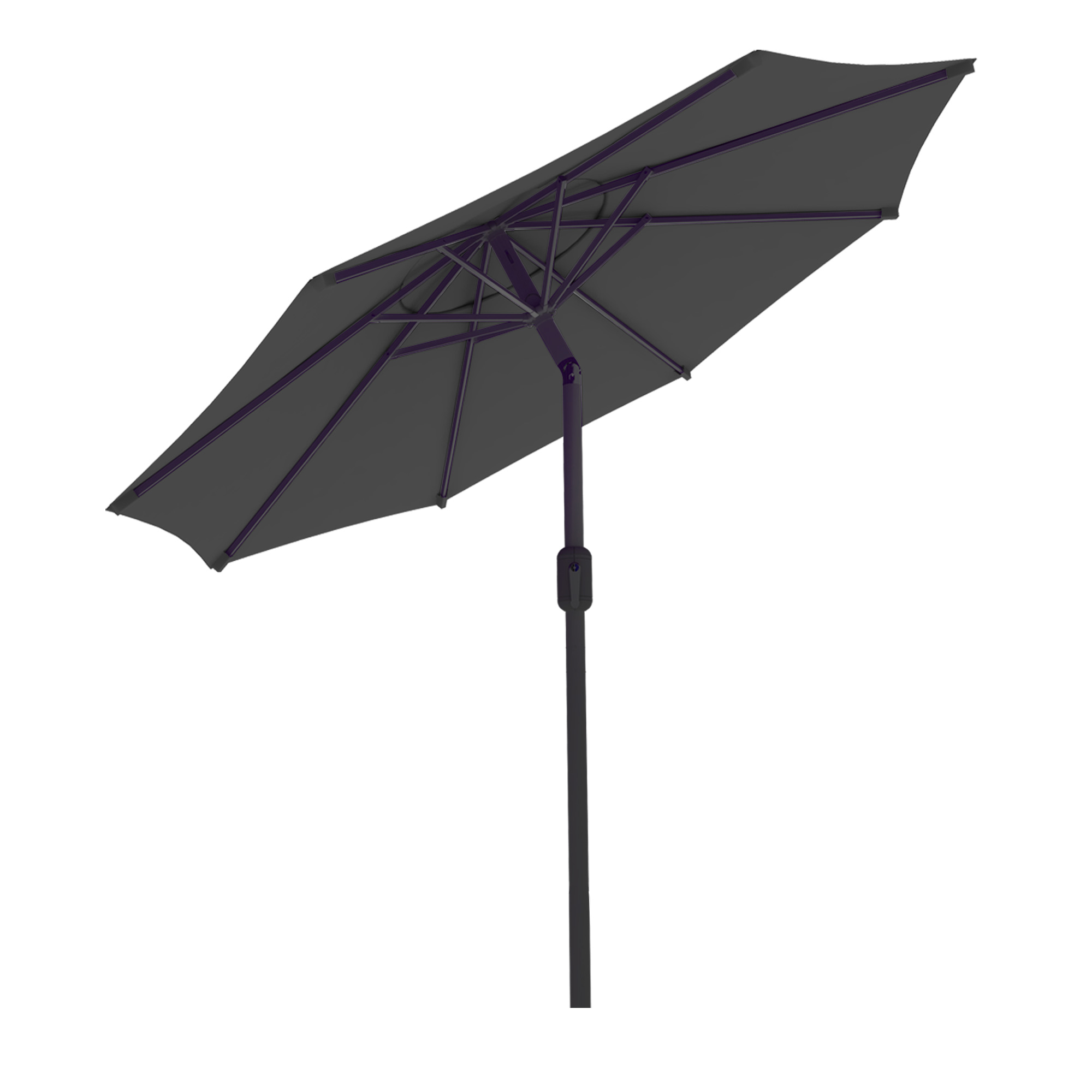 Ombrellone Interpara | 3,5 m, rotondo, grigio | struttura, antracite