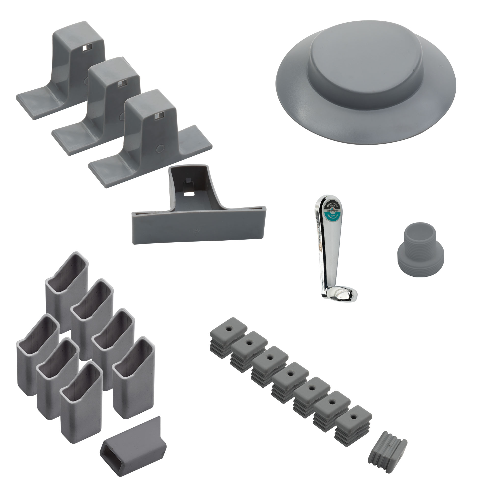 Set di ricambio per ombrellone grande da giardino | argento