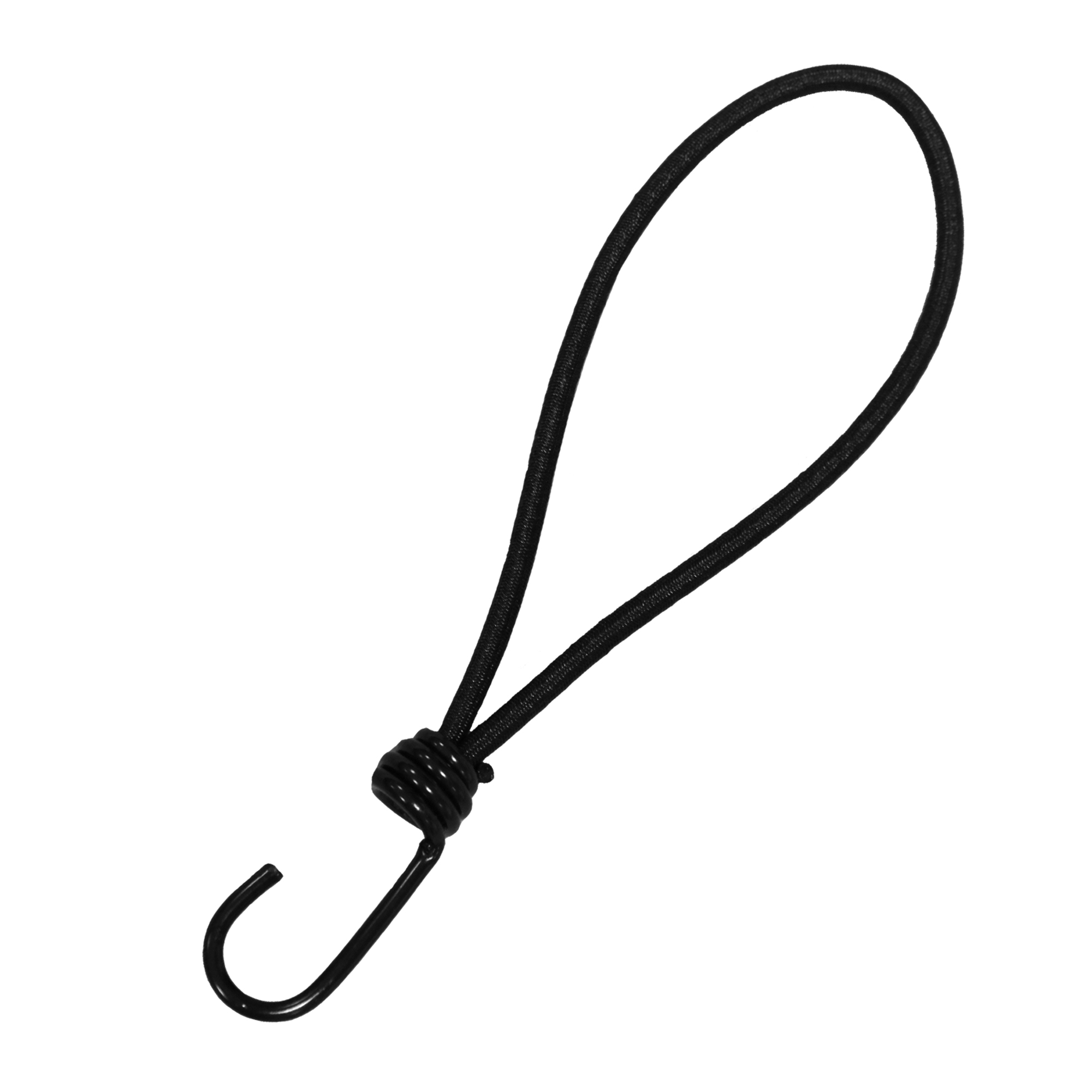 Fascetta elastica con gancio a spirale | 25 cm, nero
