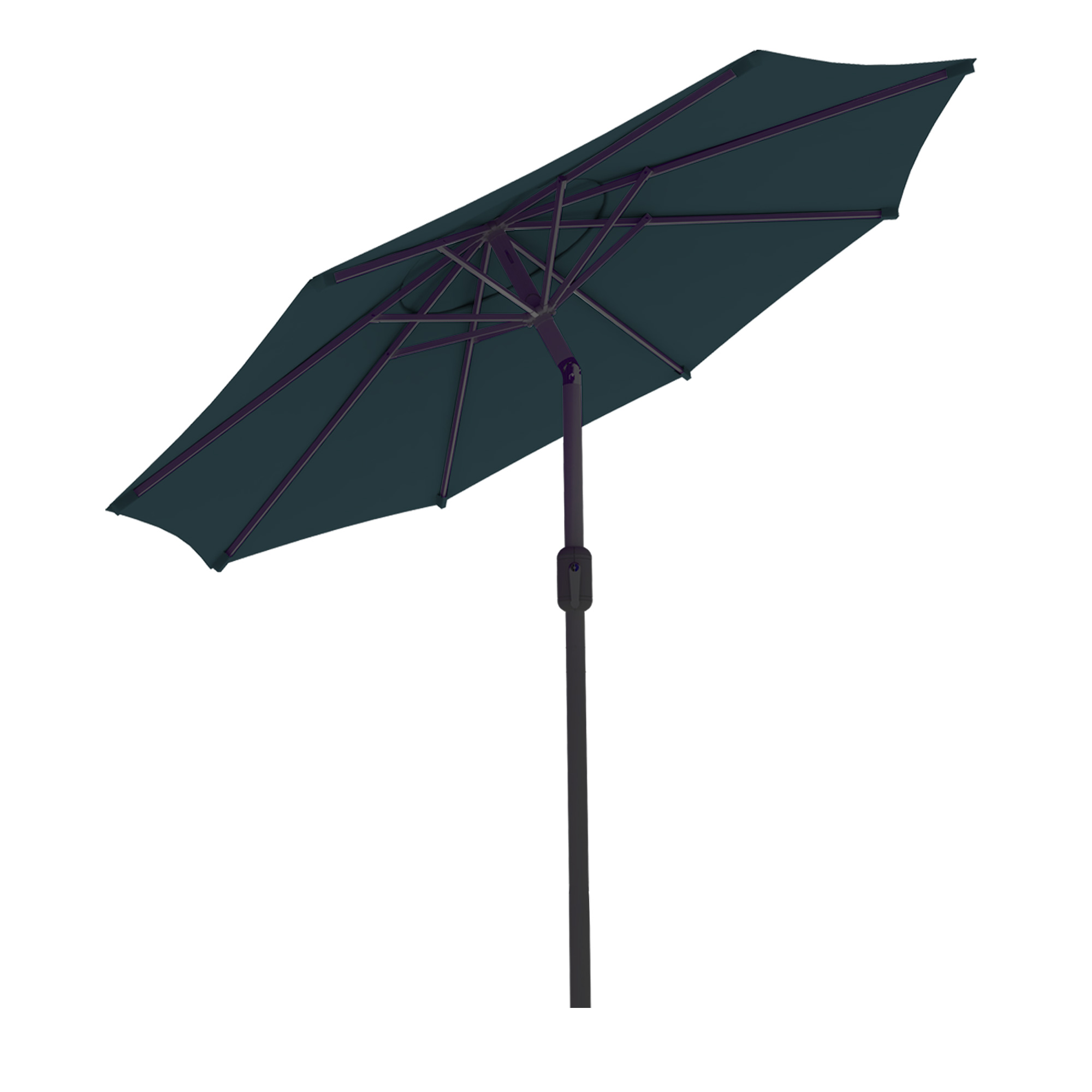 Ombrellone Interpara | 3,5 m, rotondo, verde | struttura, antracite